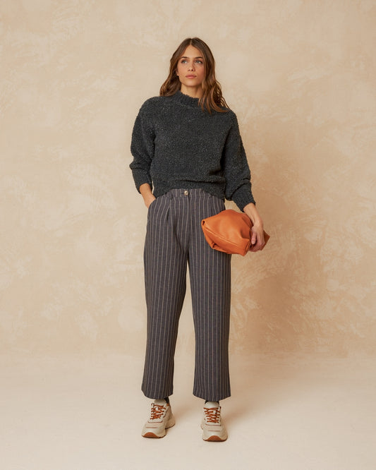 Indi & Cold Tailored Pinstripe Pants (DD254) - Marengo