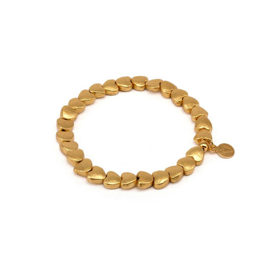Vestopazzo Smooth Hearts Bracelet (DRY4014) - Gold