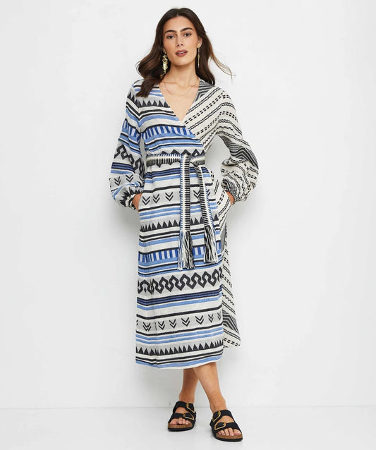 Devotion TWINS Ariel Long Dress - Blue/Black