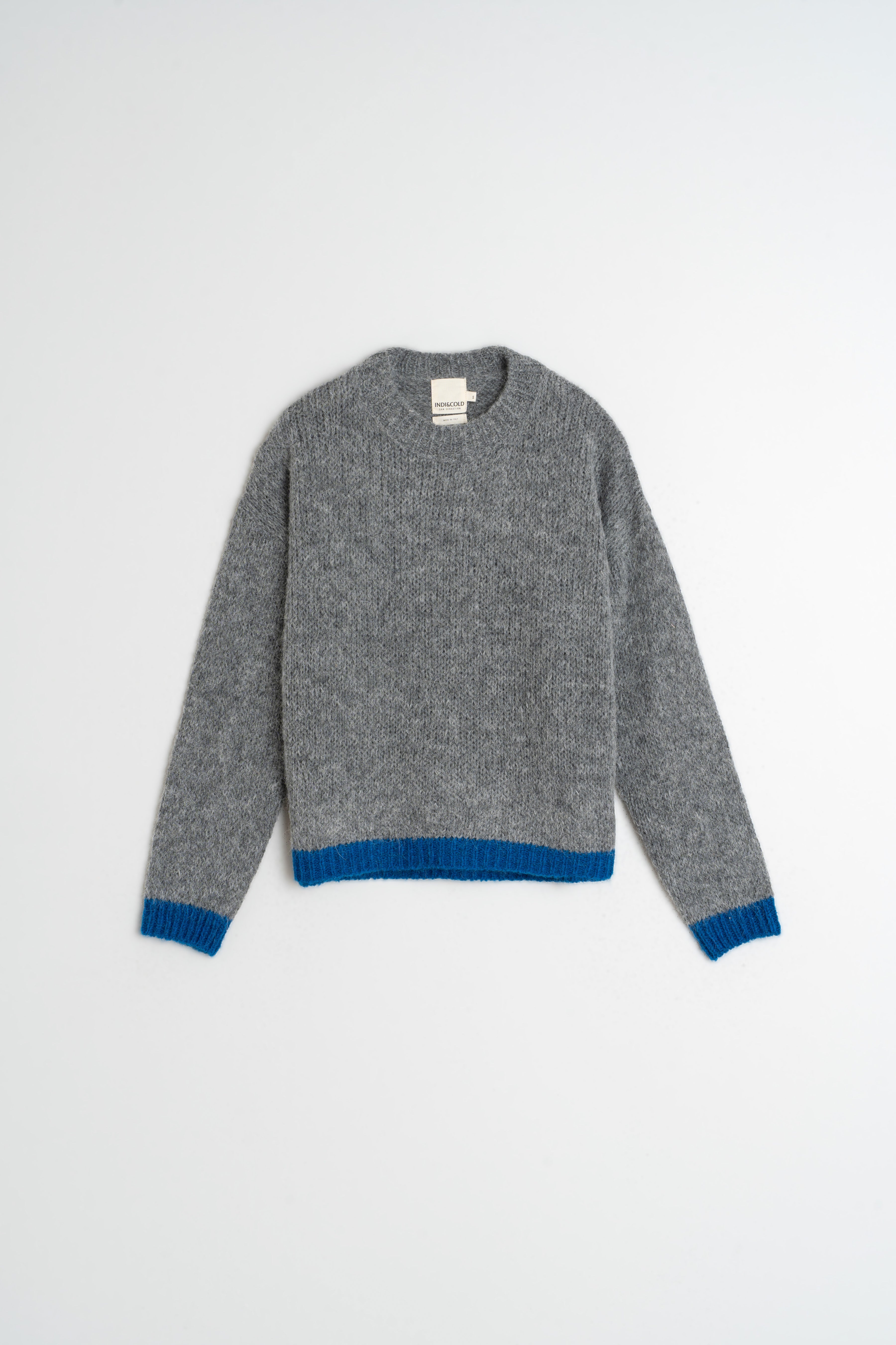 Indi & Cold Bicolour Knitted Sweater (EA555) - Marengo