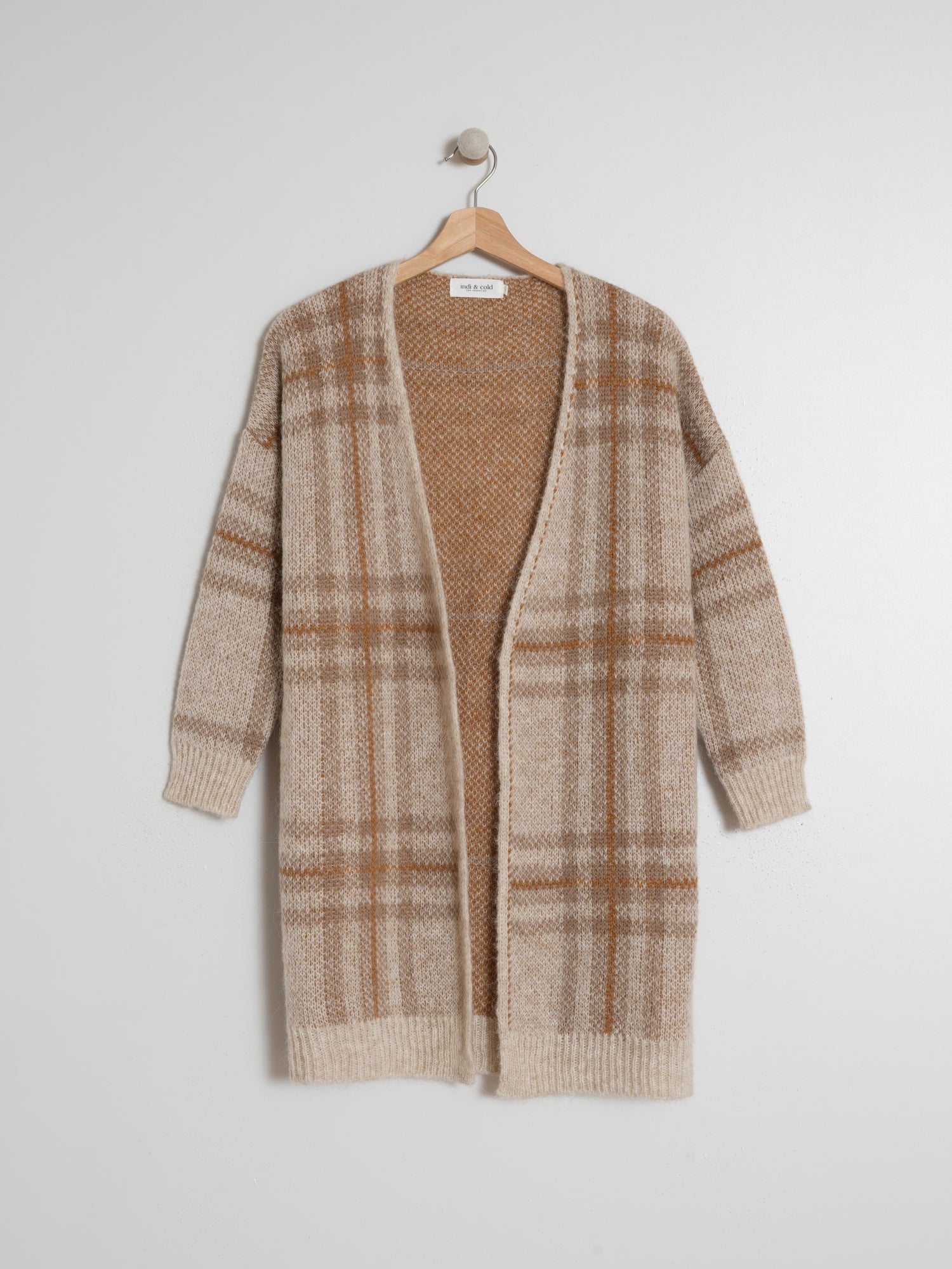 Indi & Cold Jacquard Cardigan (EA640) - Beige