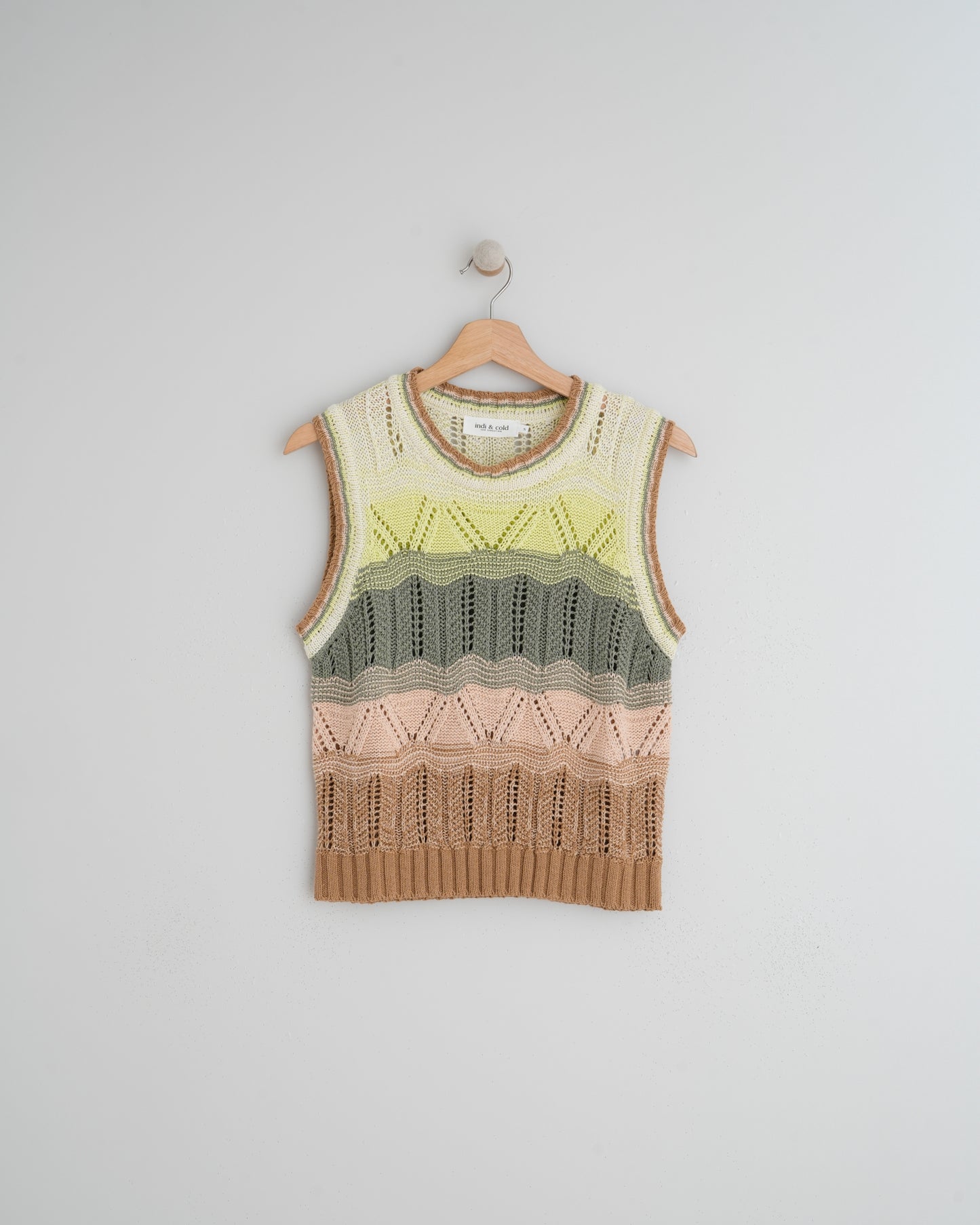 Indi & Cold Multicolour Crochet Vest (GB448) - Multicolour