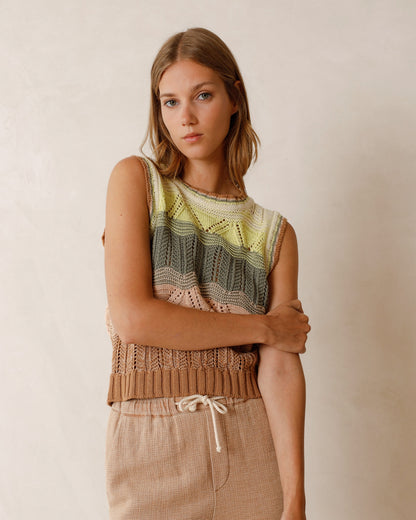 Indi & Cold Multicolour Crochet Vest (GB448) - Multicolour