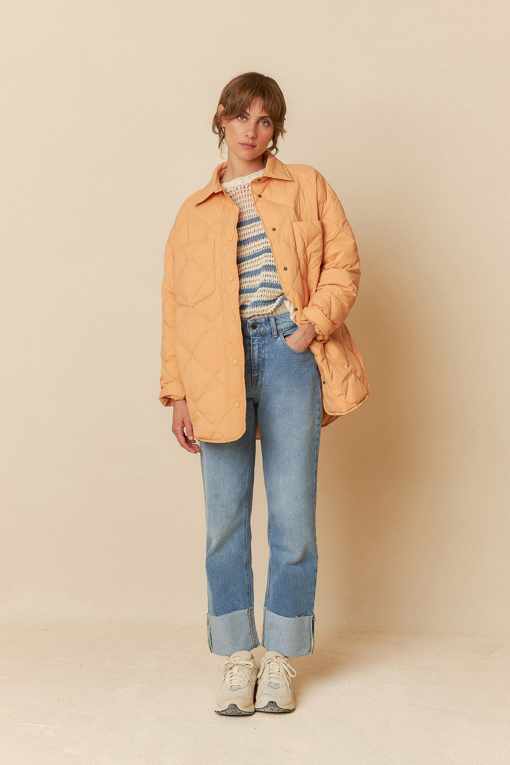 Indi & Cold Bicolour Stripes Sweater (GB475) - Indigo