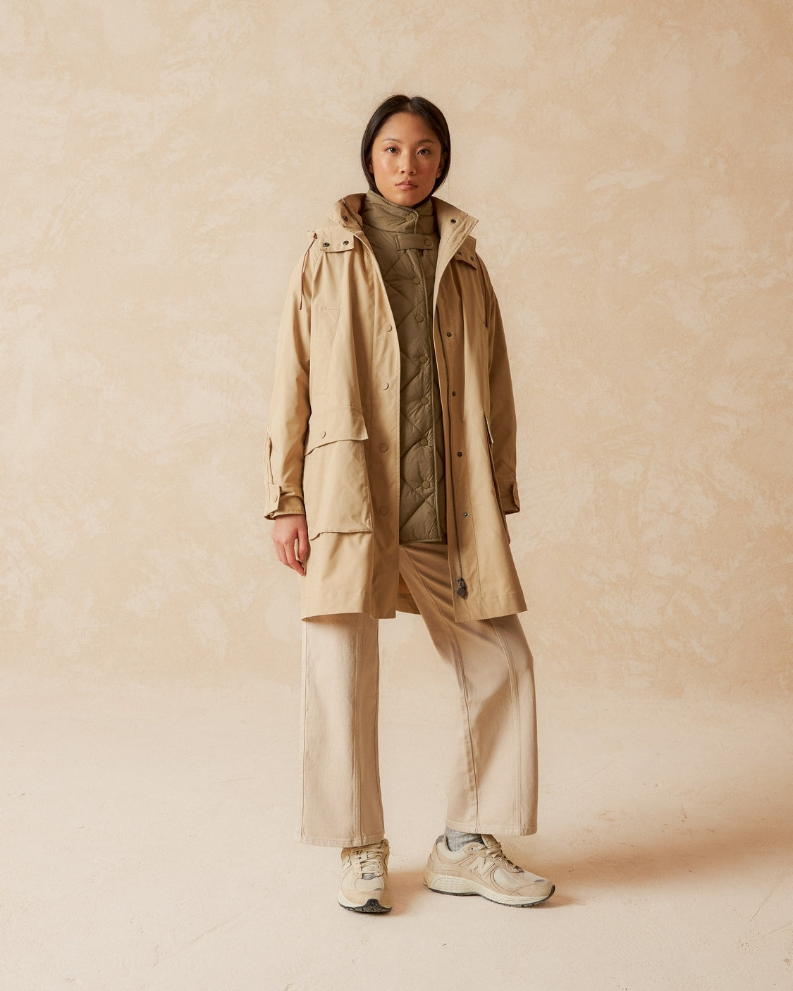 Indi & Cold Trench Coat with Vest (GF700) - Arena
