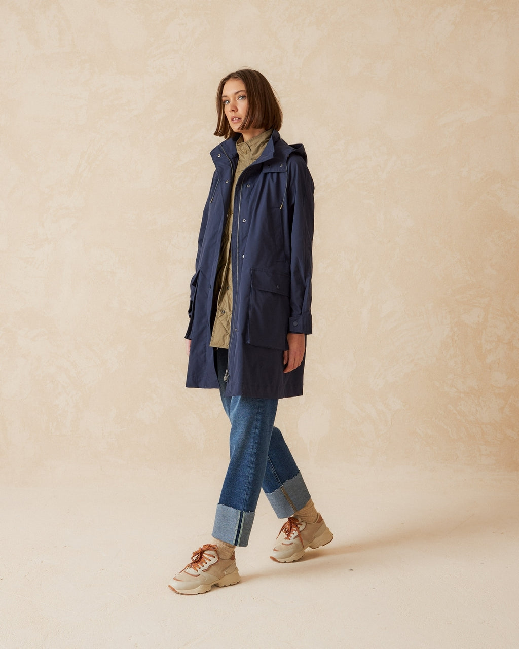 Indi & Cold Trench Coat with Vest (GF700) - Marino