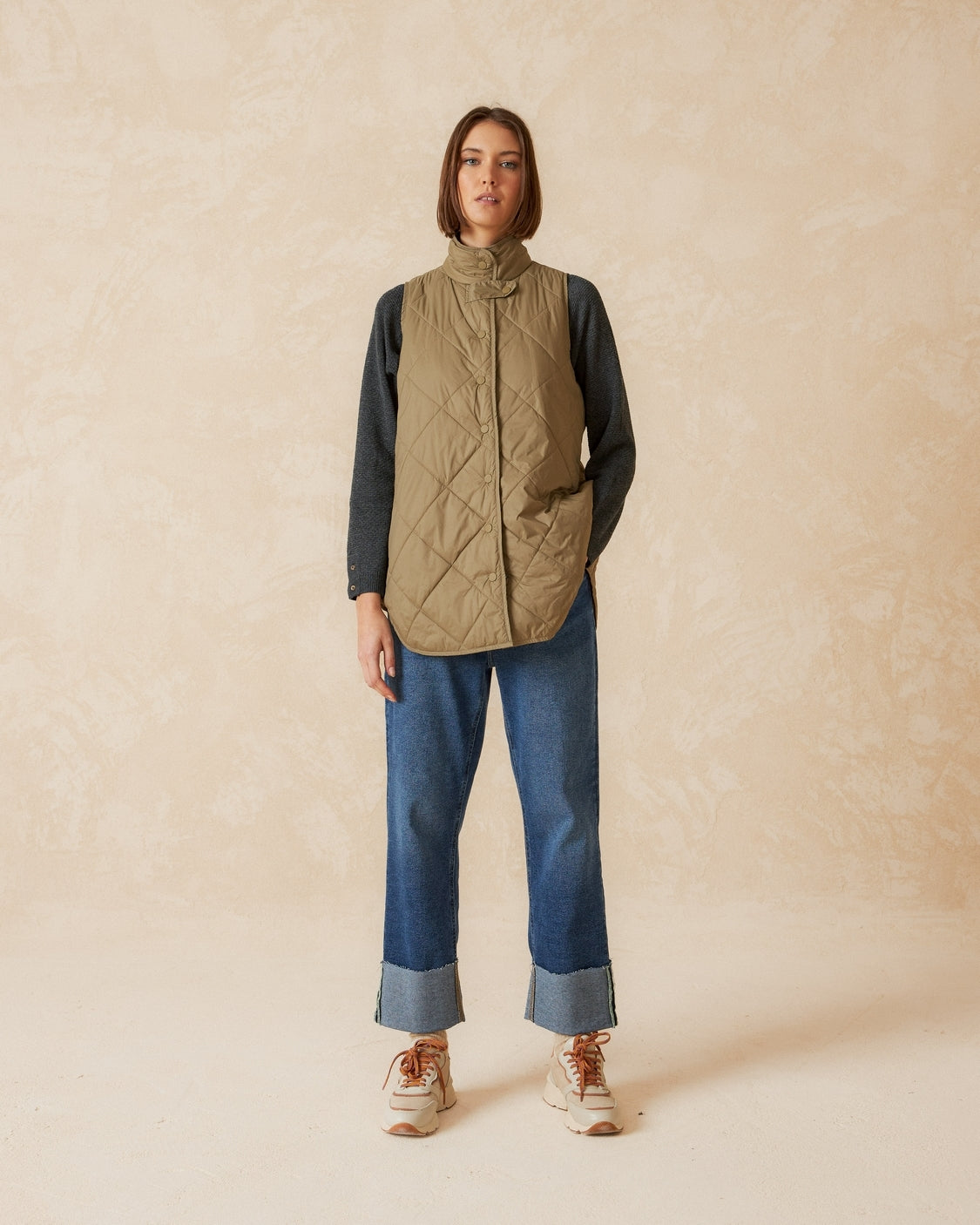 Indi & Cold Trench Coat with Vest (GF700) - Marino