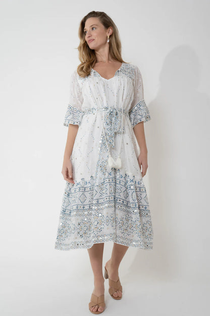 Goa Paris Gabrielle Dress - Bleu