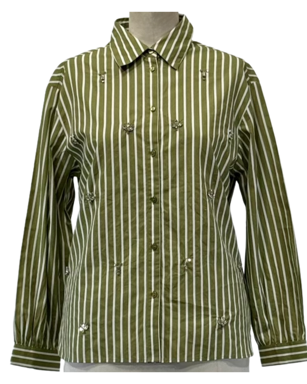 Goa Paris Roys Shirt - Khaki/White Stripe