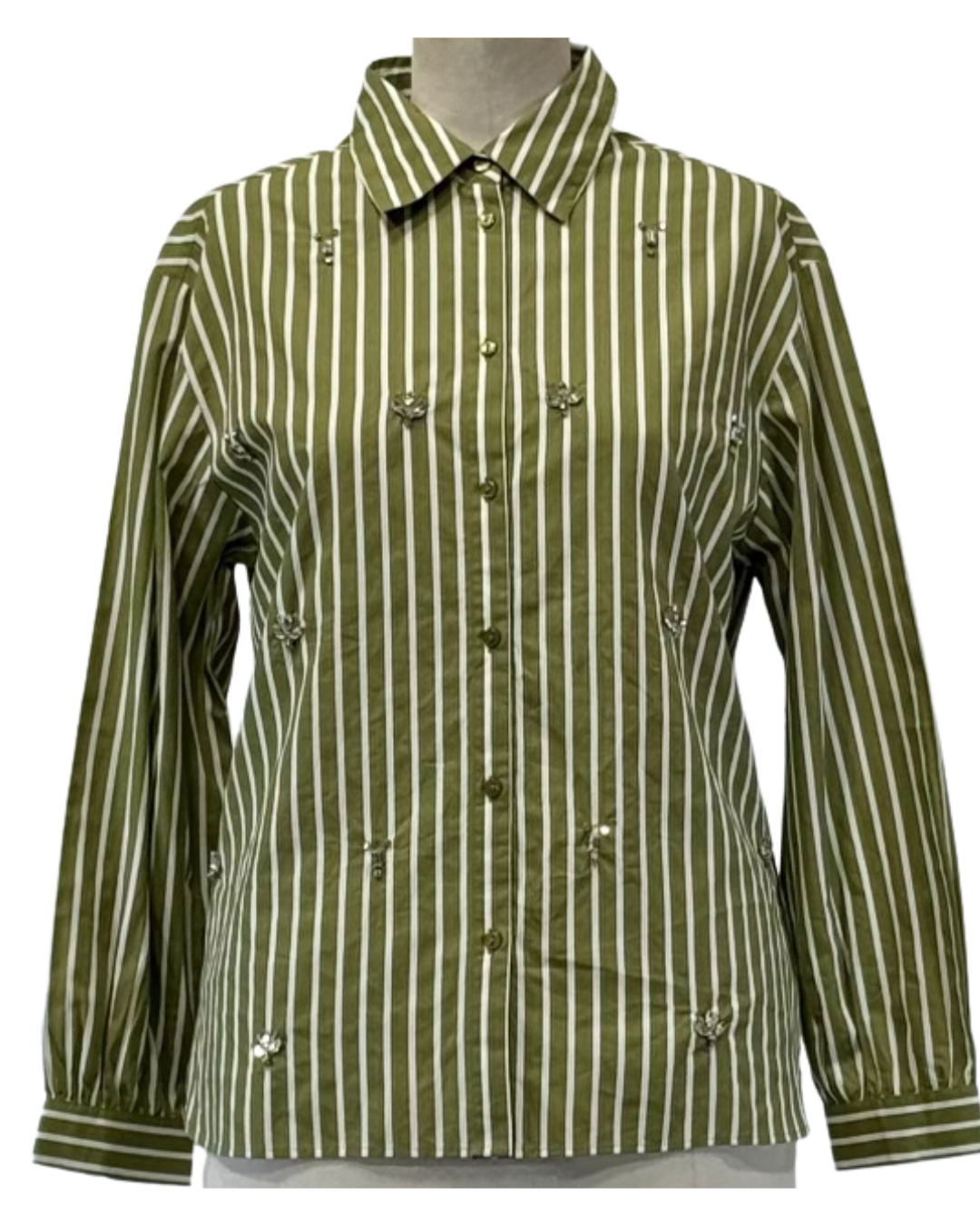 Goa Paris Roys Shirt - Khaki/White Stripe