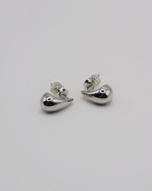 Humbleworks Bacall Medium Tear Drop Earrings - Silver