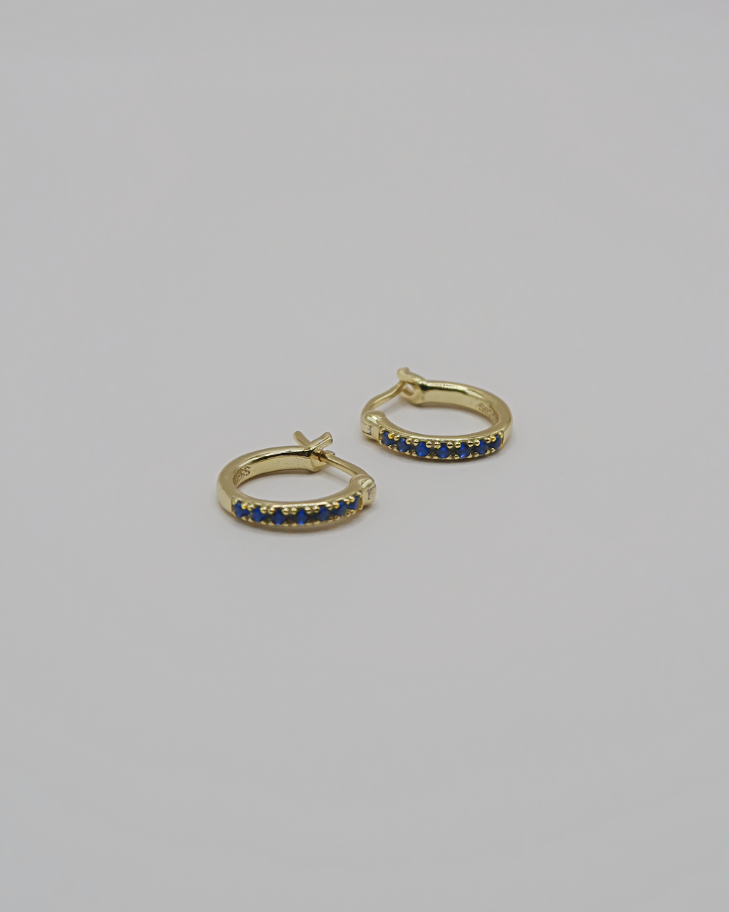 Humbleworks Berry Blue Zircon Earrings - Gold
