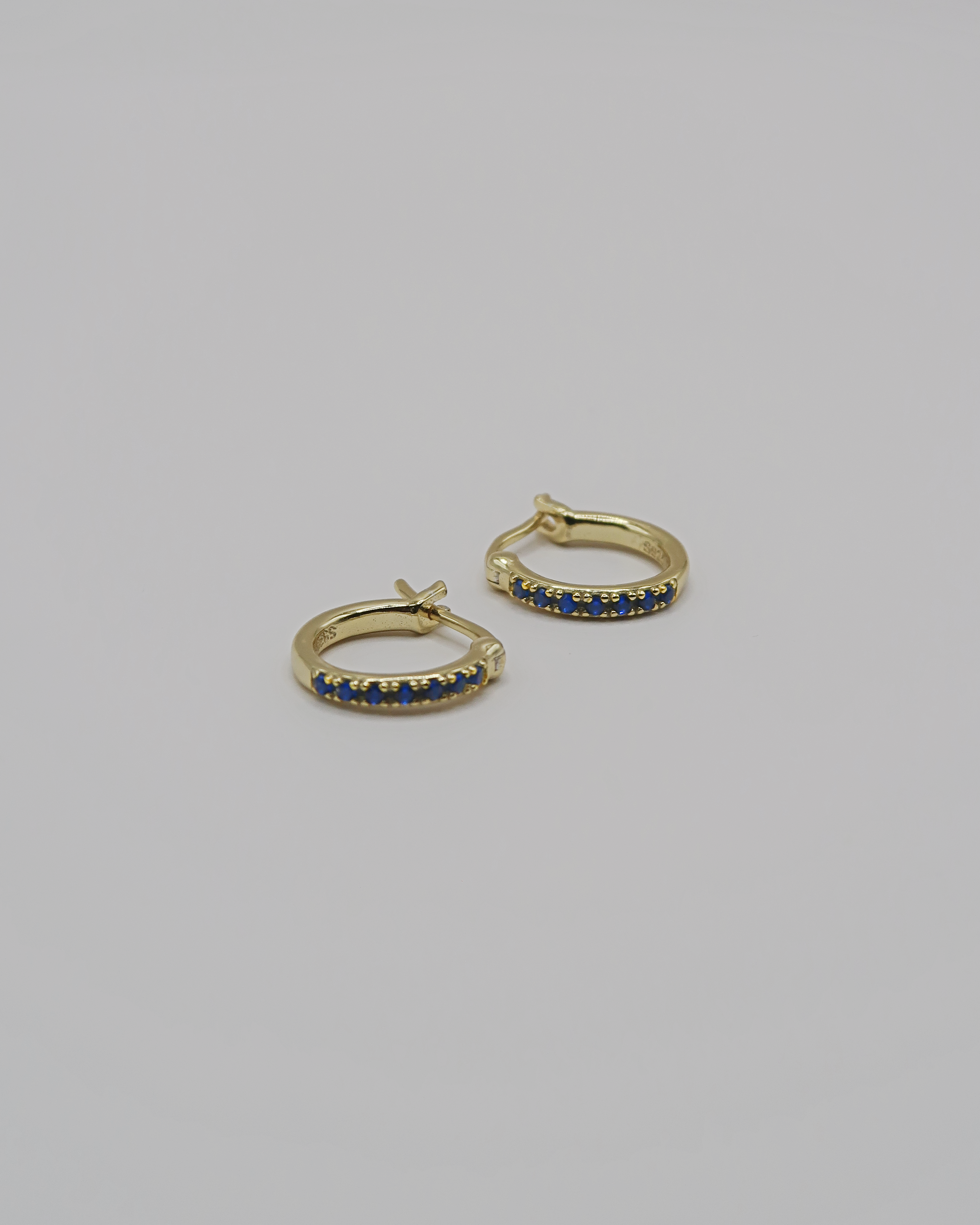 Humbleworks Berry Blue Zircon Earrings - Gold