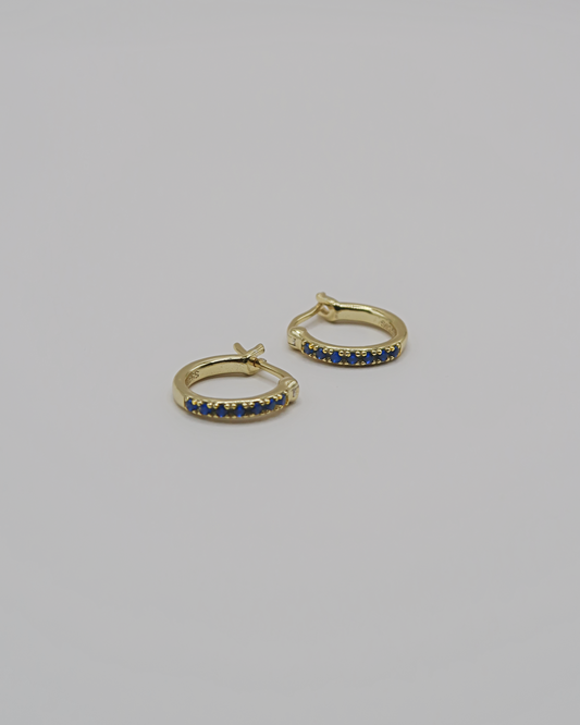 Humbleworks Berry Blue Zircon Earrings - Gold