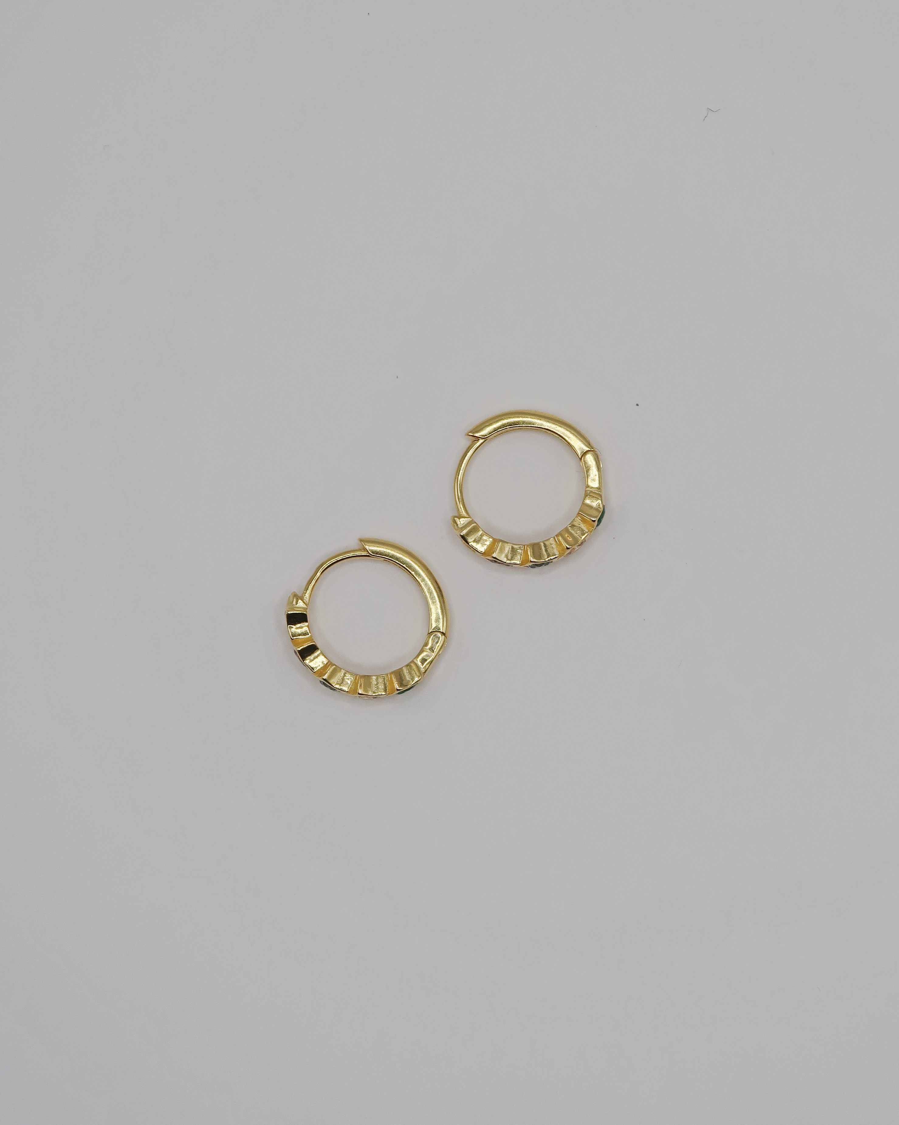 Humbleworks Binoche Colour Star Zircon Hoops Earrings - Gold