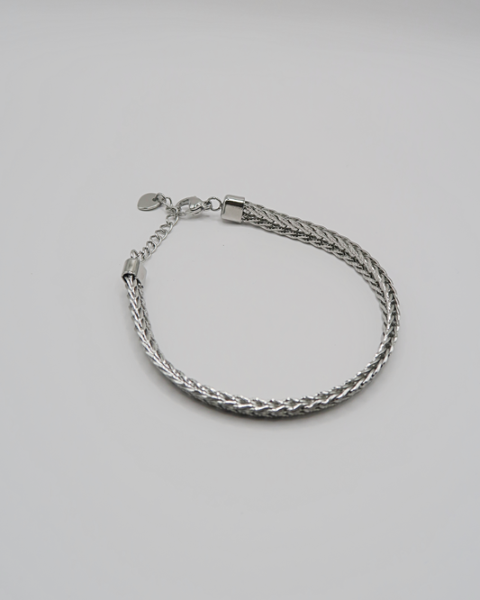 Humbleworks Boyd Herringbone Chain Bracelet - Silver