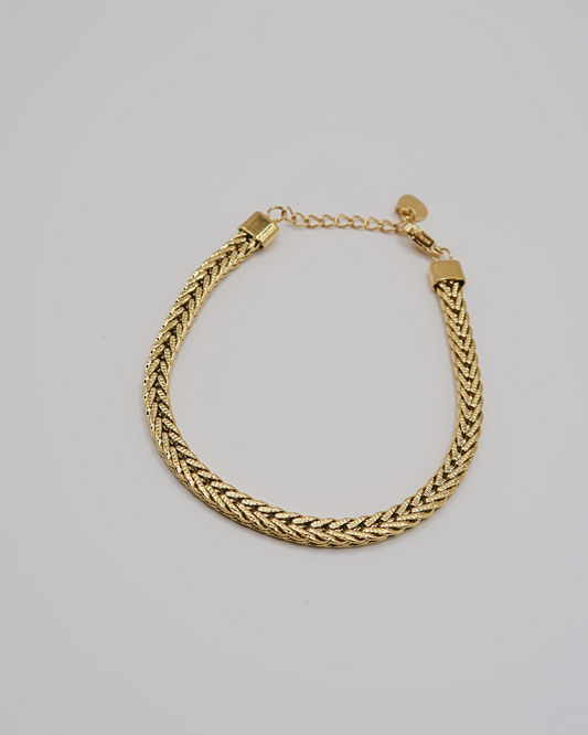 Humbleworks Boyd Herringbone Chain Bracelet - Gold