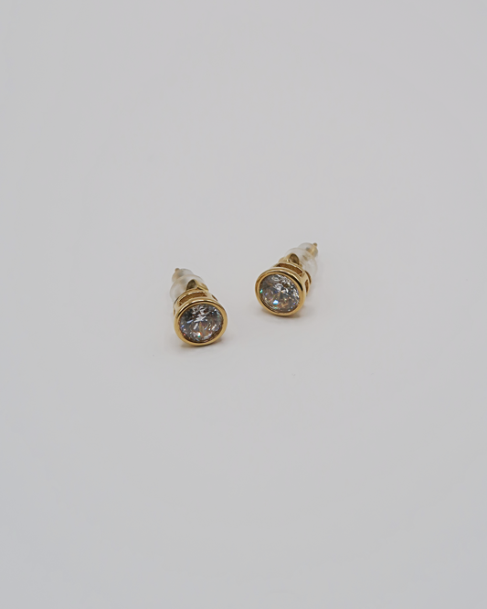 Humbleworks Connor Large Zircon Earrings - Gold
