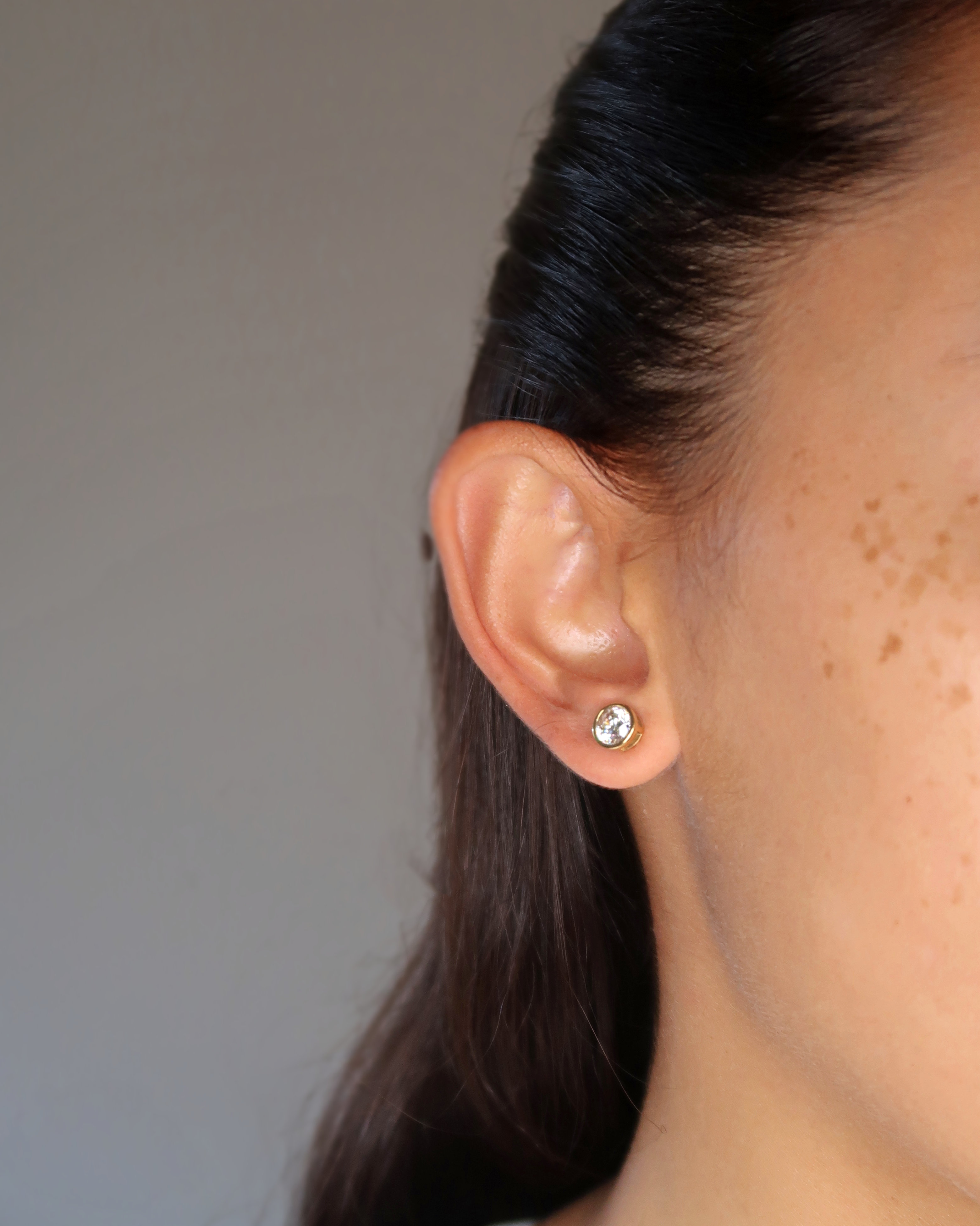 Humbleworks Connor Large Zircon Earrings - Gold