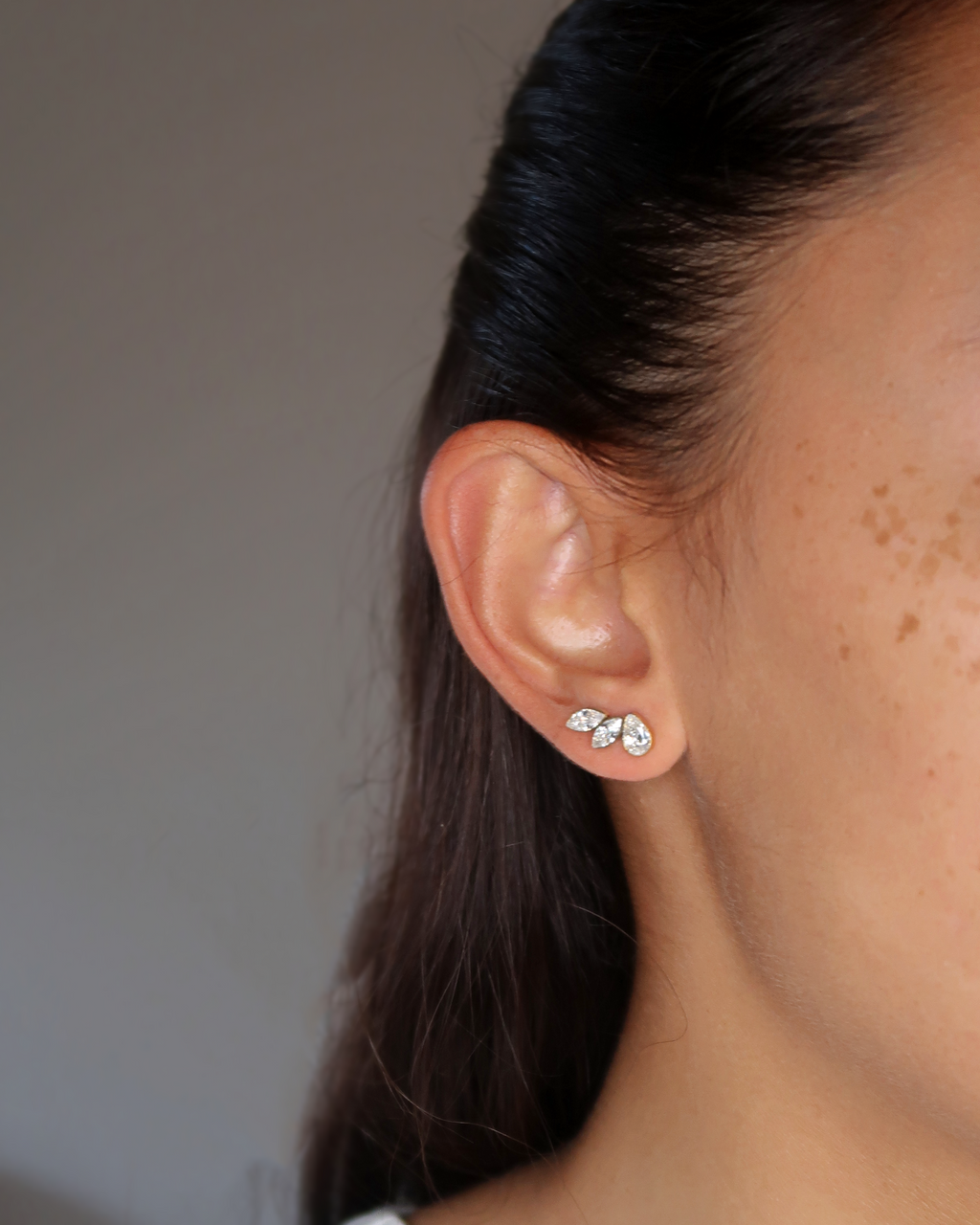 Humbleworks Etta Stud Zirconia Earrings - Gold