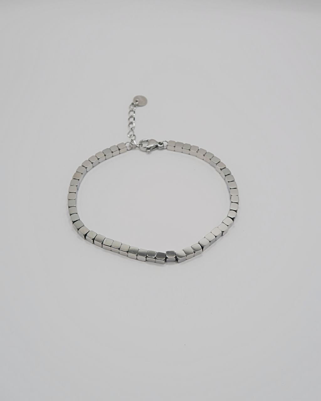 Humbleworks Faithful Sqaure Bead Chain - Silver