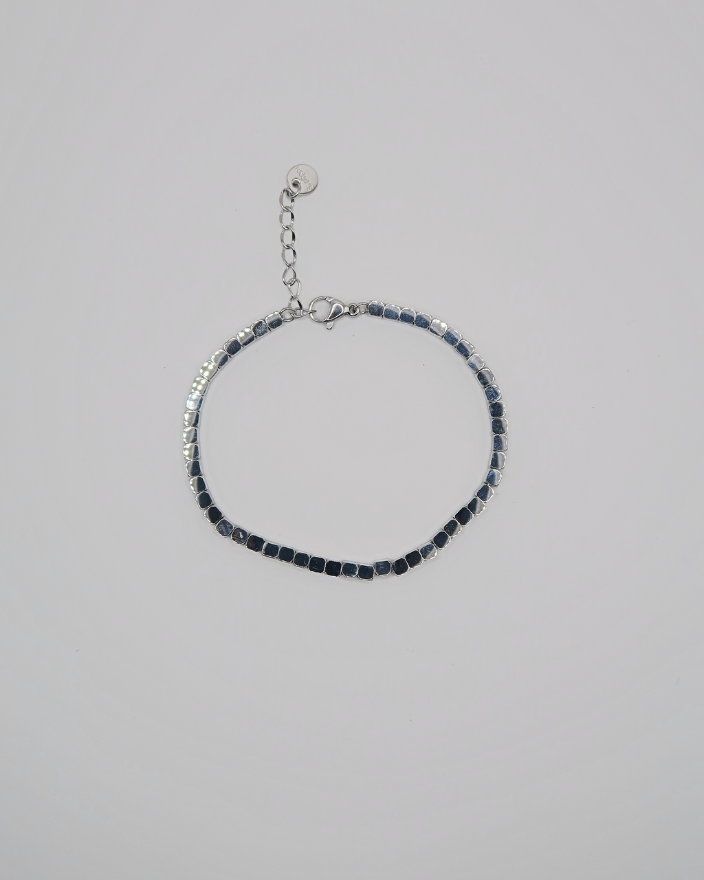 Humbleworks Faithful Sqaure Bead Chain - Silver