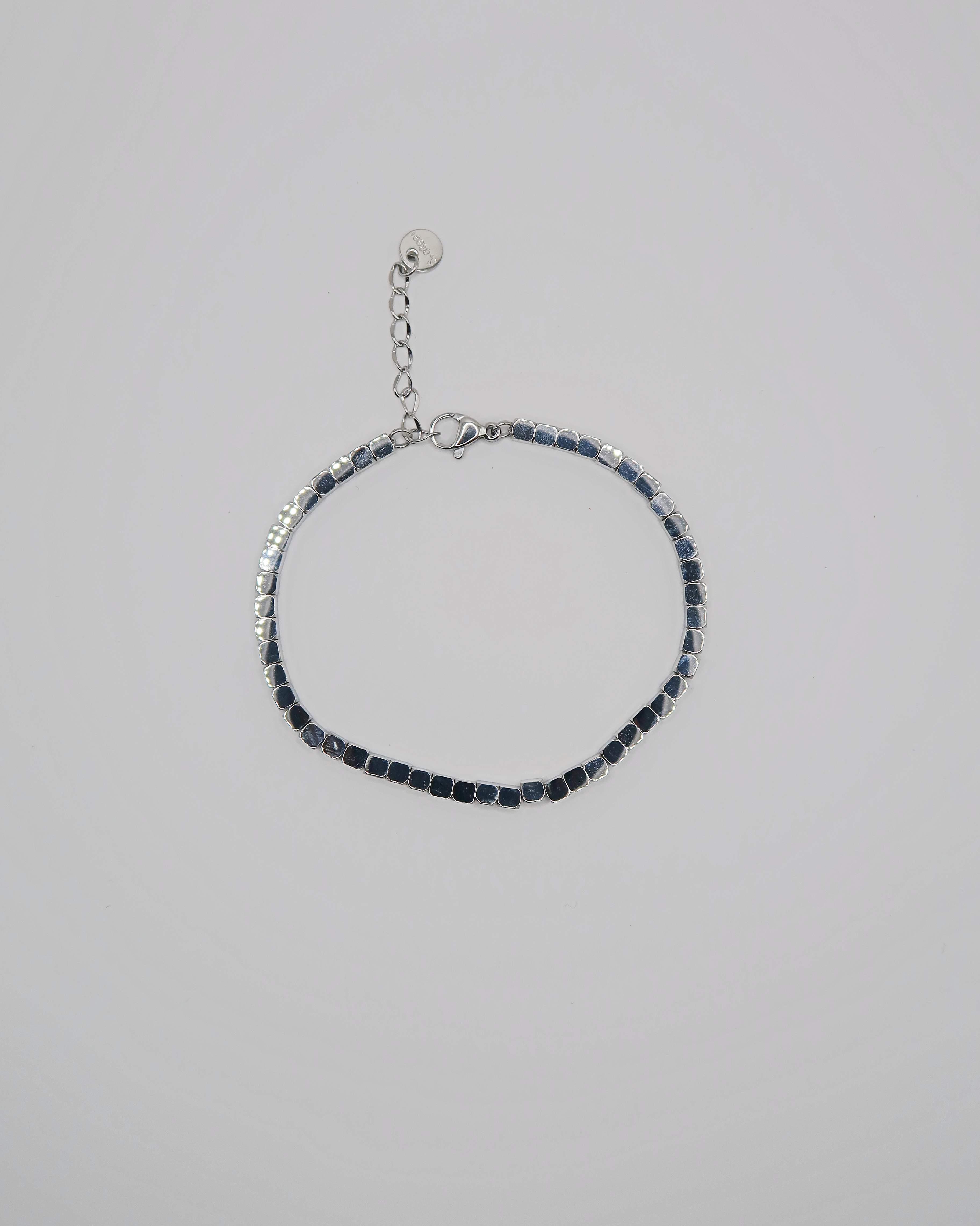 Humbleworks Faithful Sqaure Bead Chain - Silver