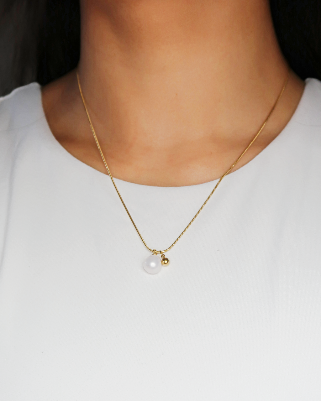 Humbleworks Fitzgerald Pearl Necklace - Gold
