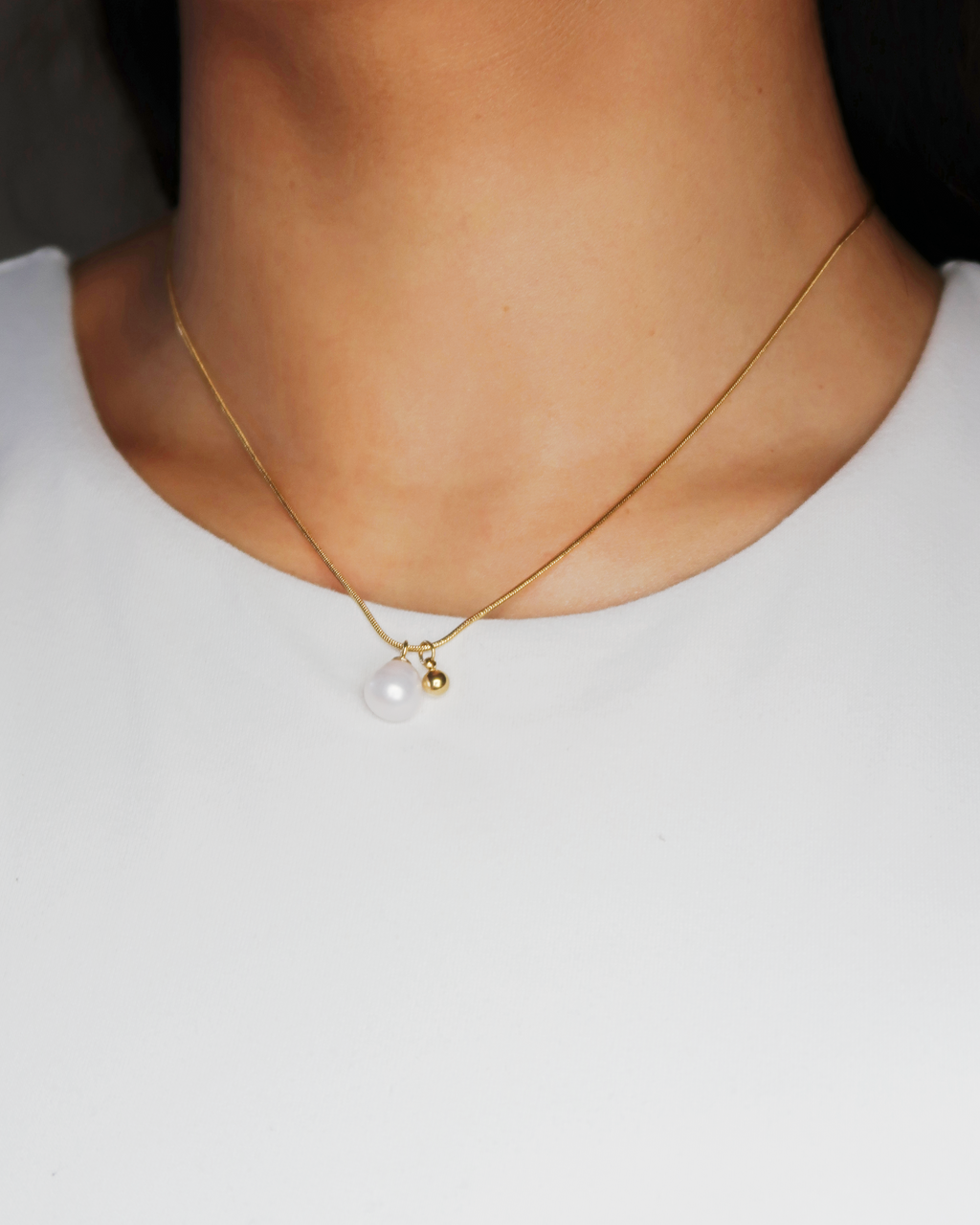 Humbleworks Fitzgerald Pearl Necklace - Gold