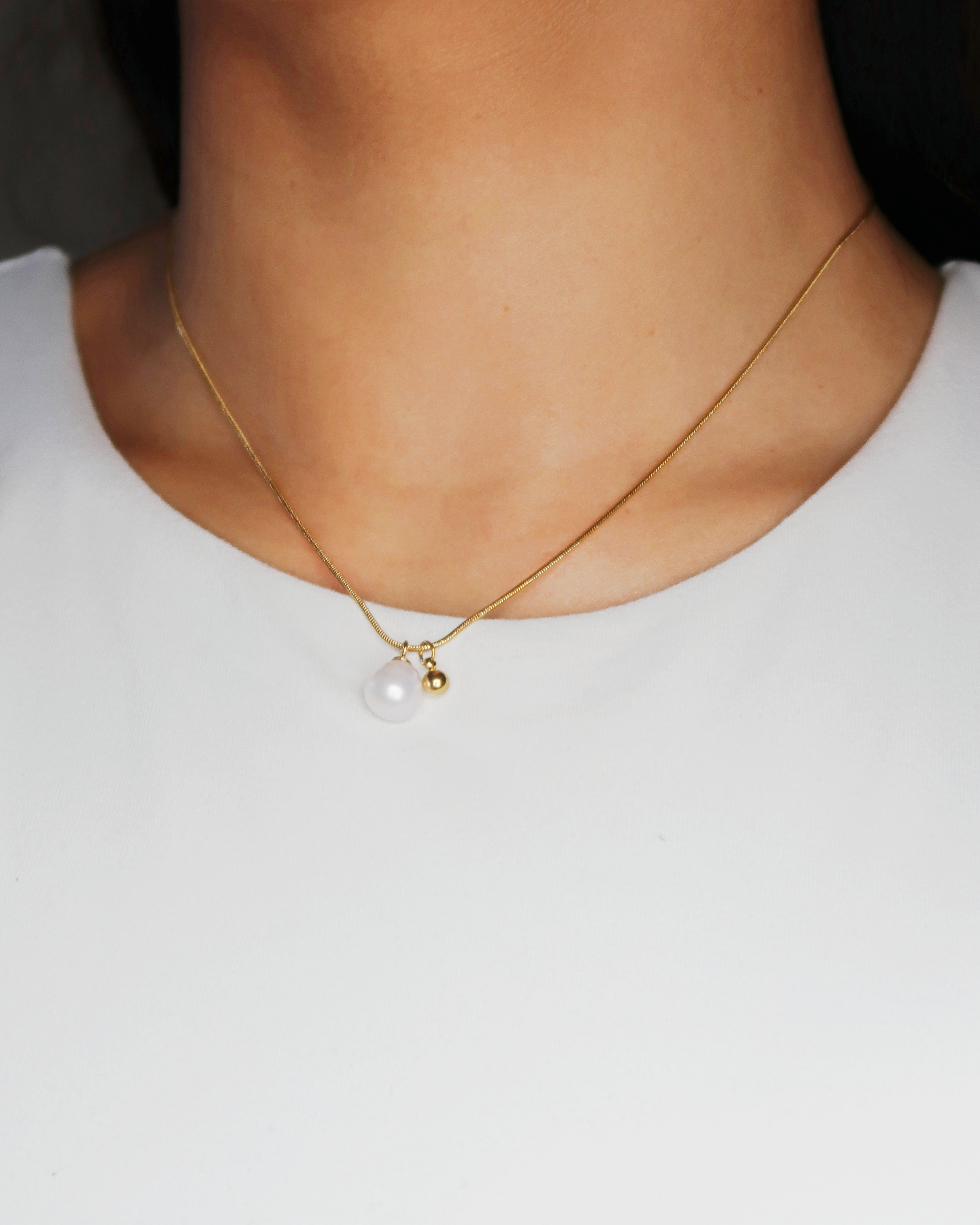 Humbleworks Fitzgerald Pearl Necklace - Gold
