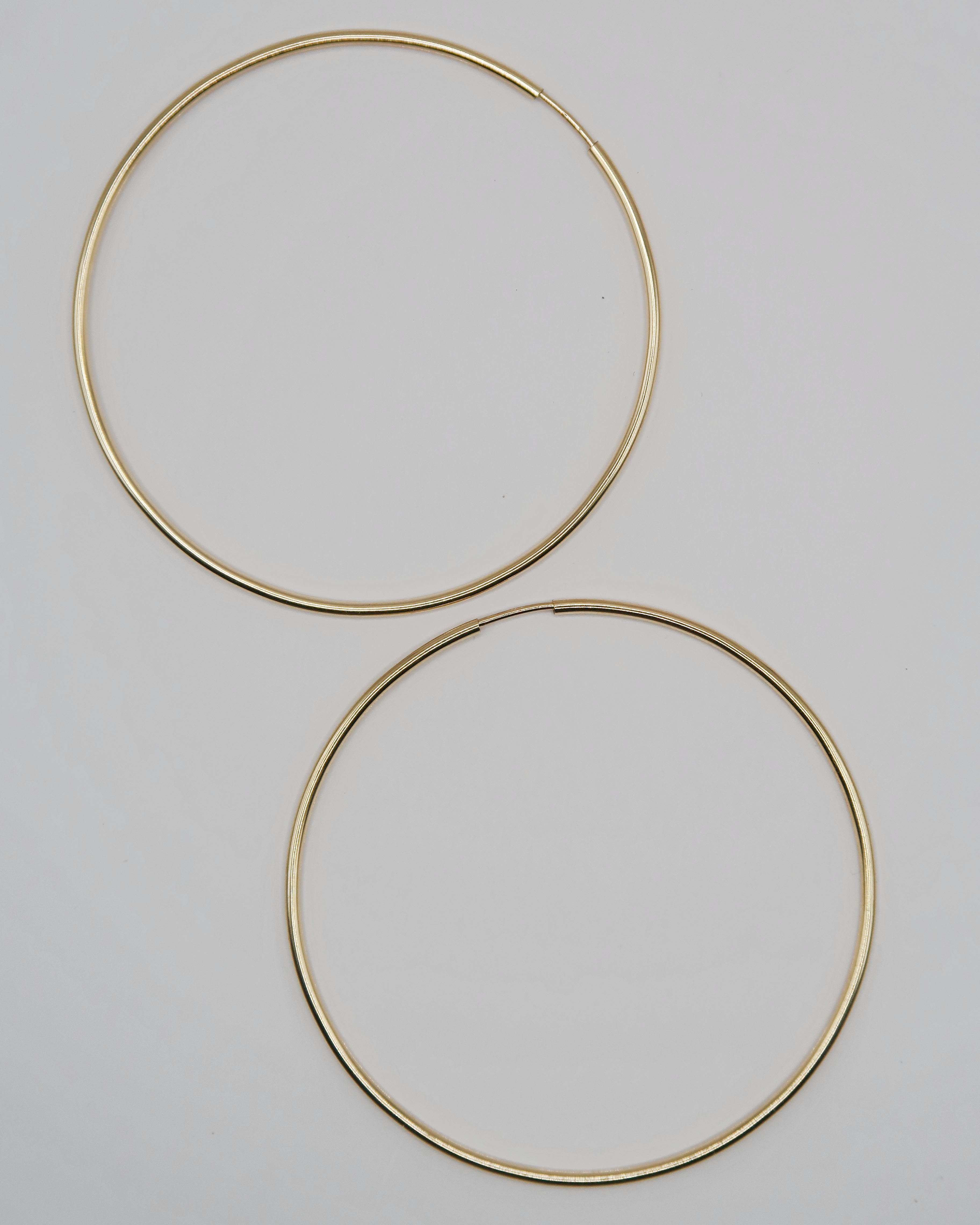 Humbleworks Fonda Fine Hoop 50mm Earrings - Gold