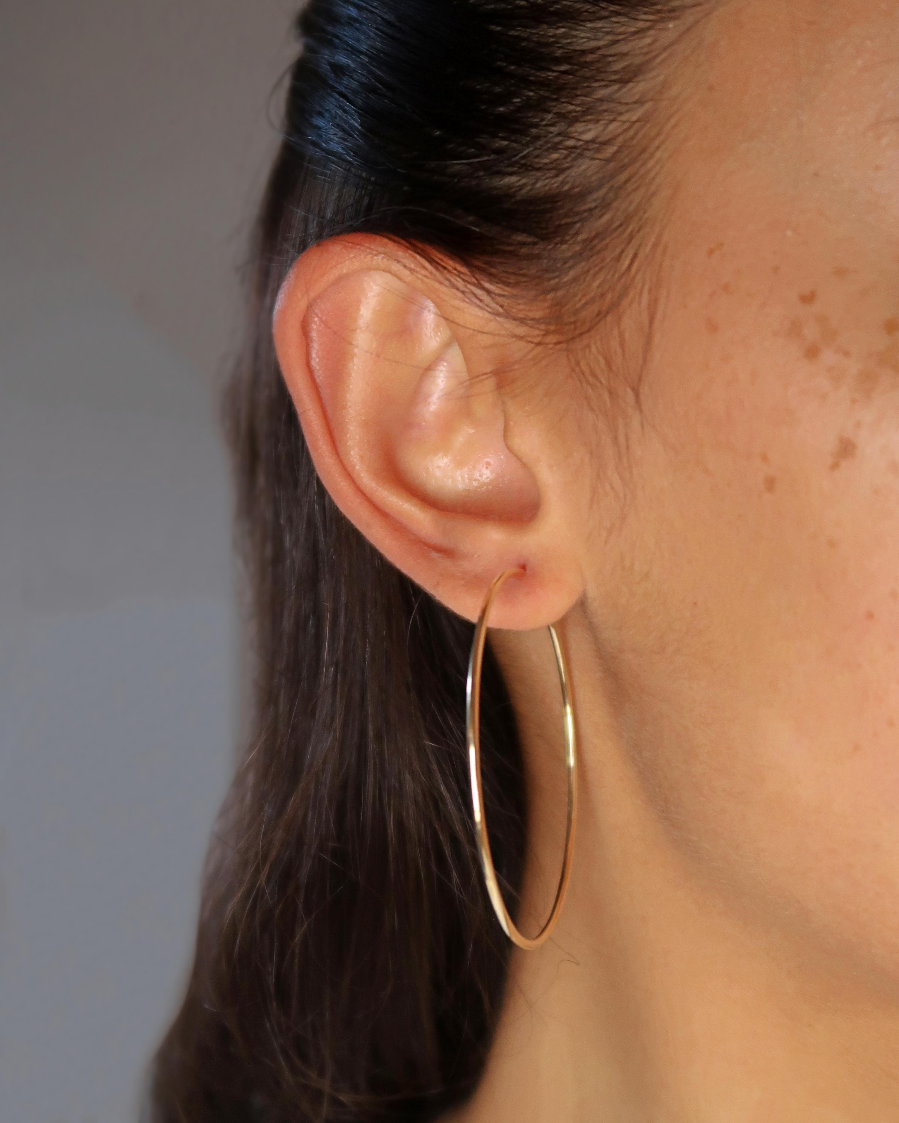Humbleworks Fonda Fine Hoop 50mm Earrings - Gold