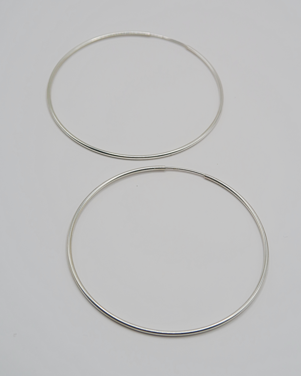 Humbleworks Fonda Fine Hoop 50mm Earrings - Silver