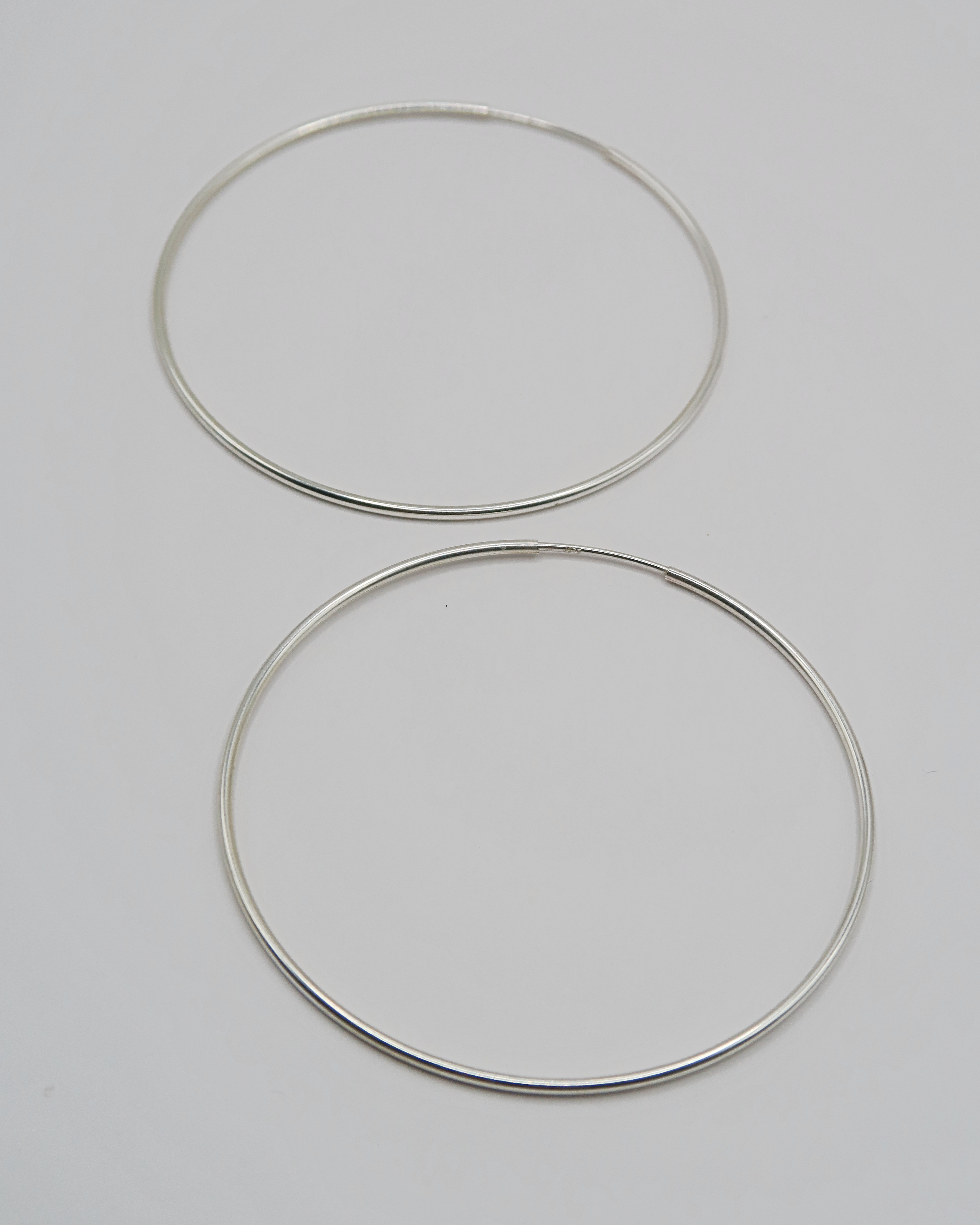 Humbleworks Fonda Fine Hoop 50mm Earrings - Silver