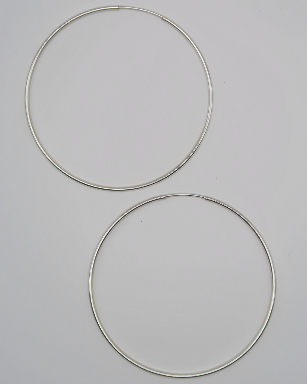 Humbleworks Fonda Fine Hoop 50mm Earrings - Silver