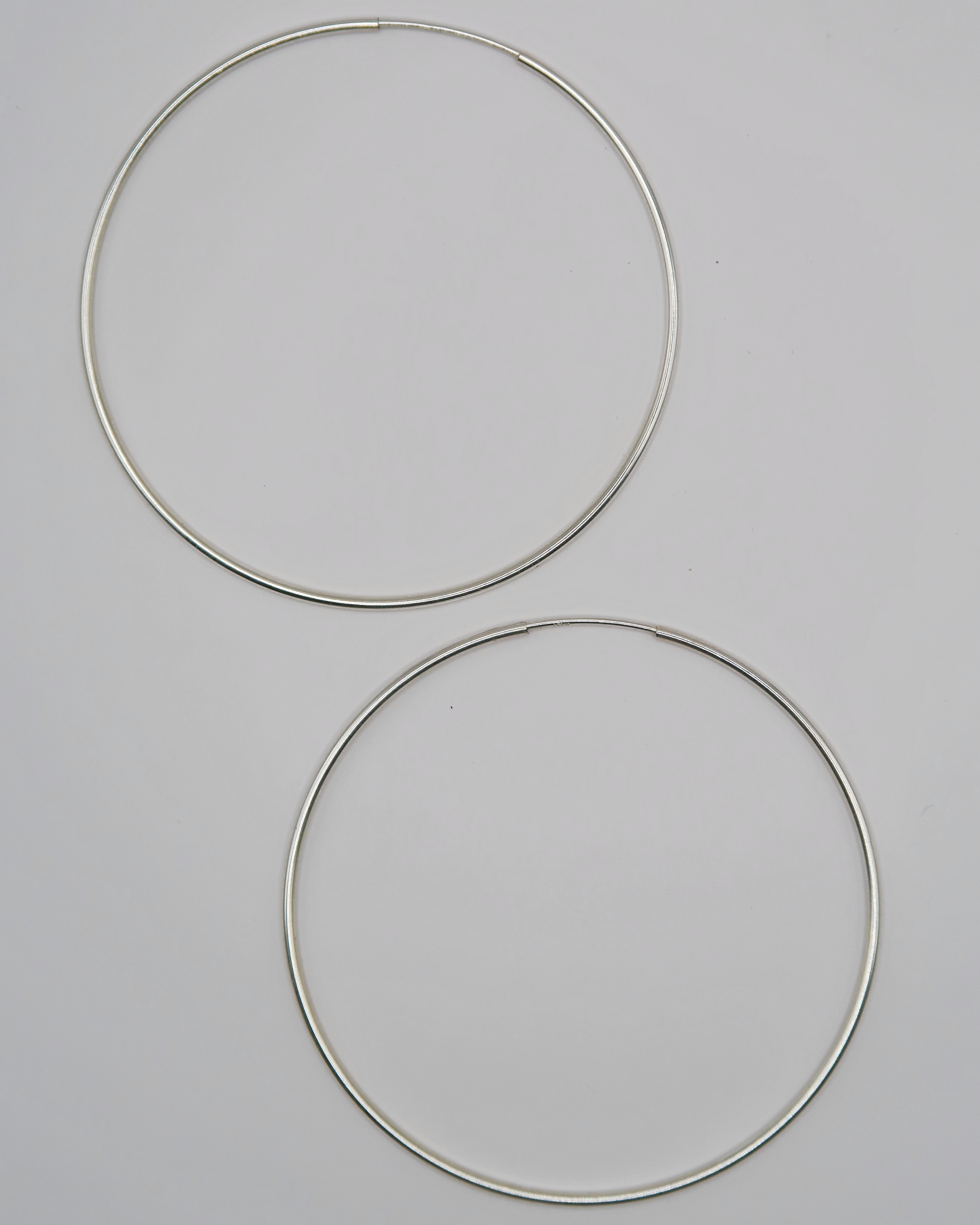 Humbleworks Fonda Fine Hoop 50mm Earrings - Silver