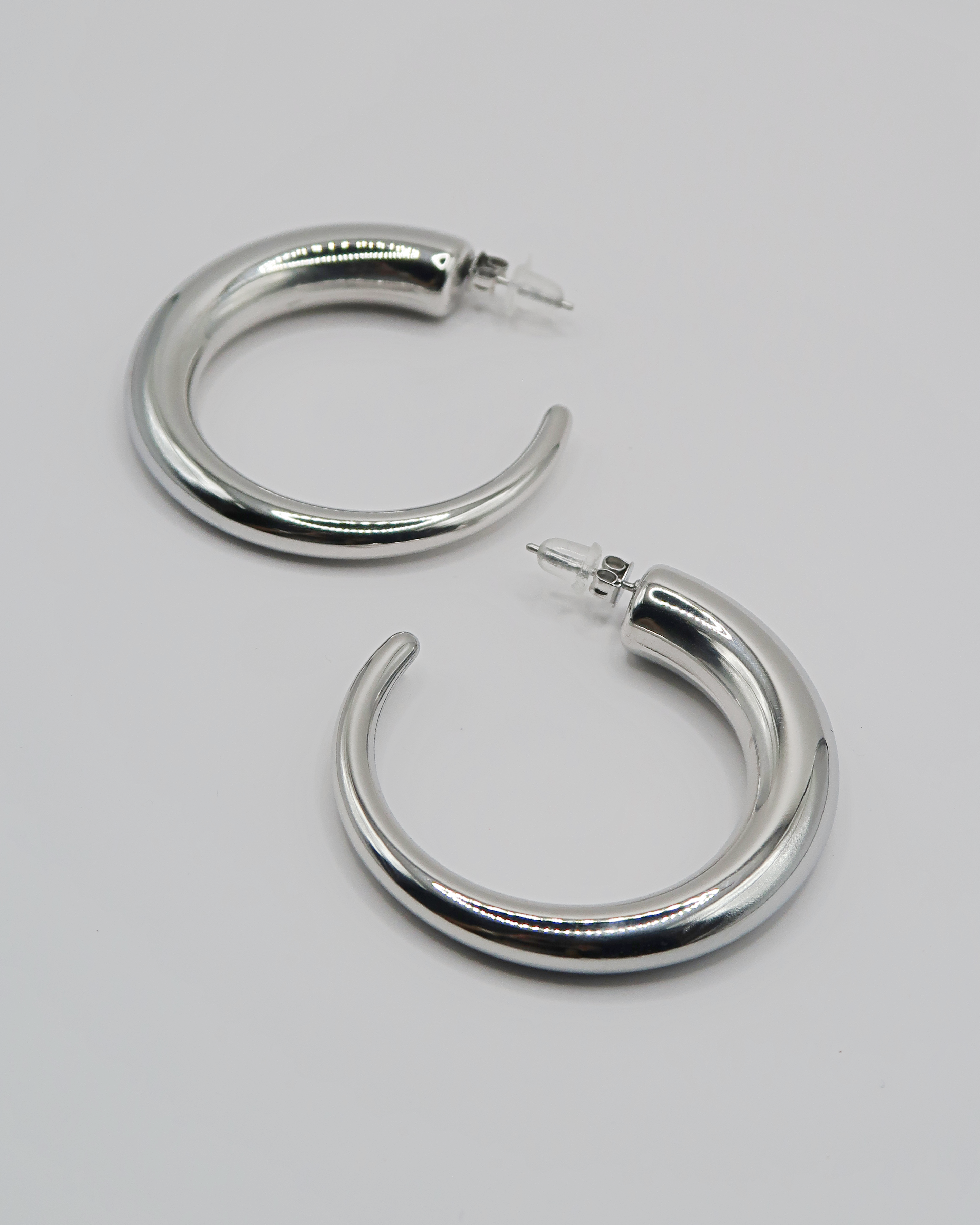 Humbleworks Gardner Statement Hoop Earrings - Silver
