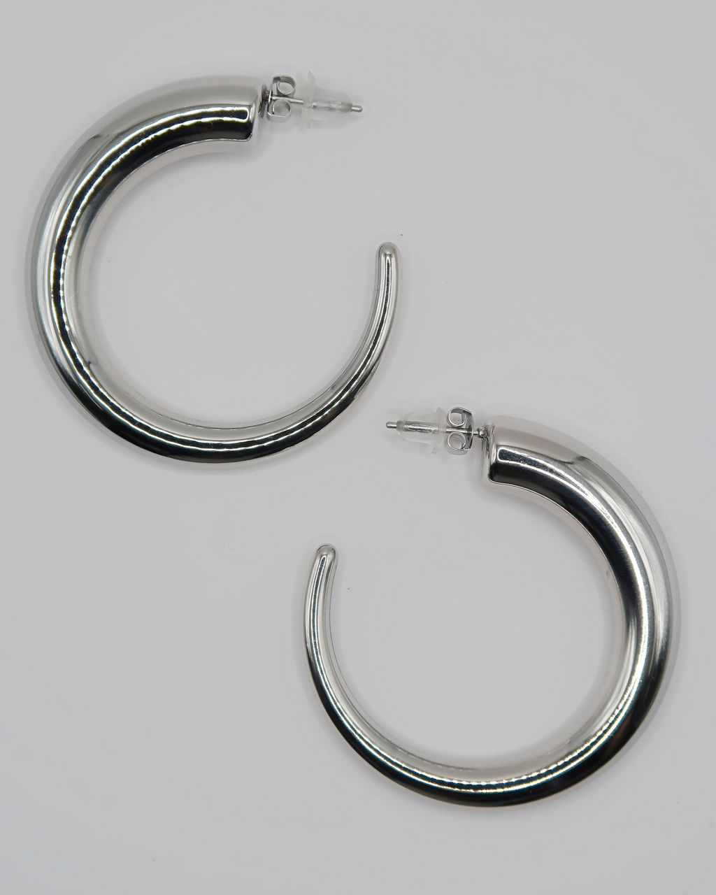 Humbleworks Gardner Statement Hoop Earrings - Silver
