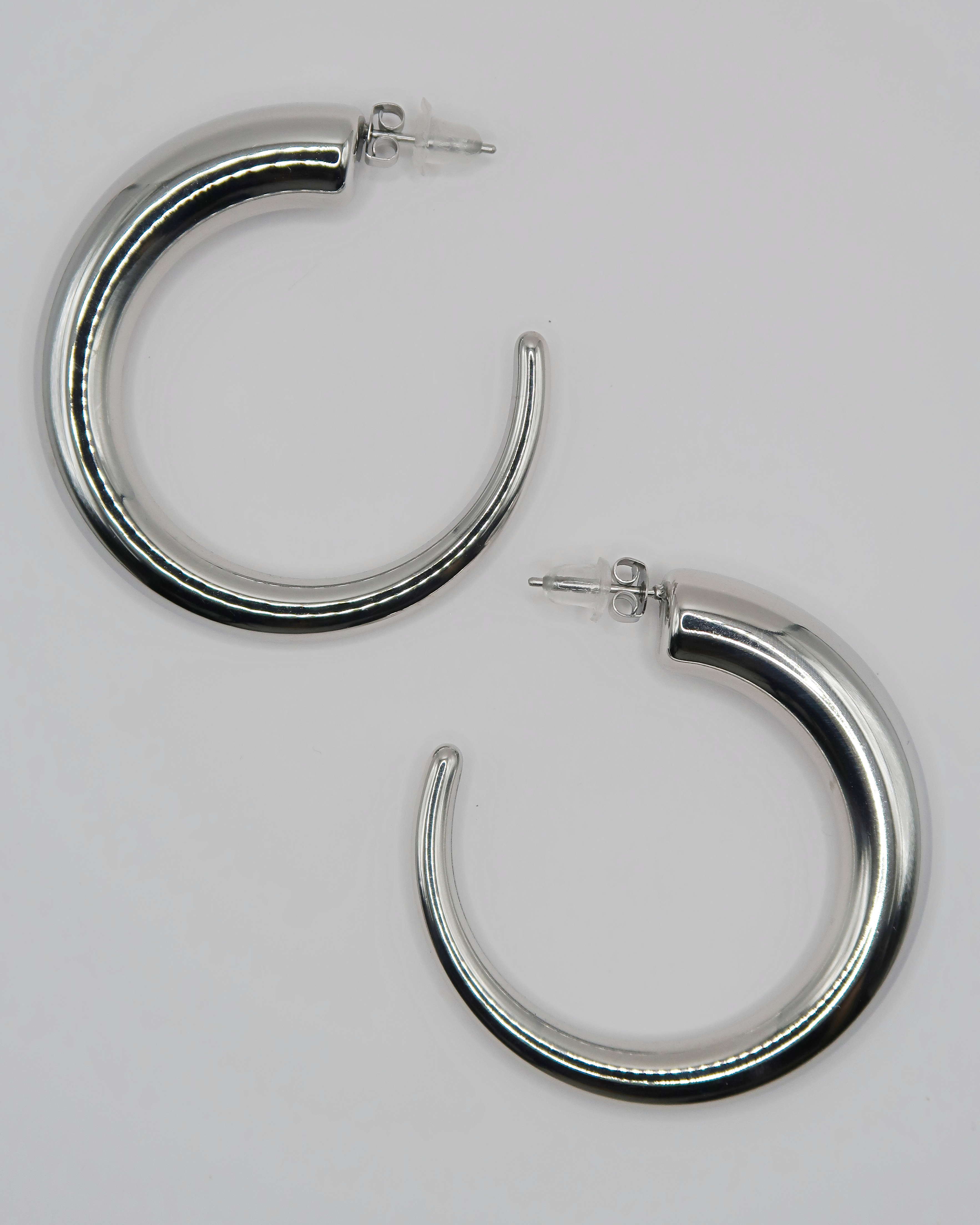 Humbleworks Gardner Statement Hoop Earrings - Silver