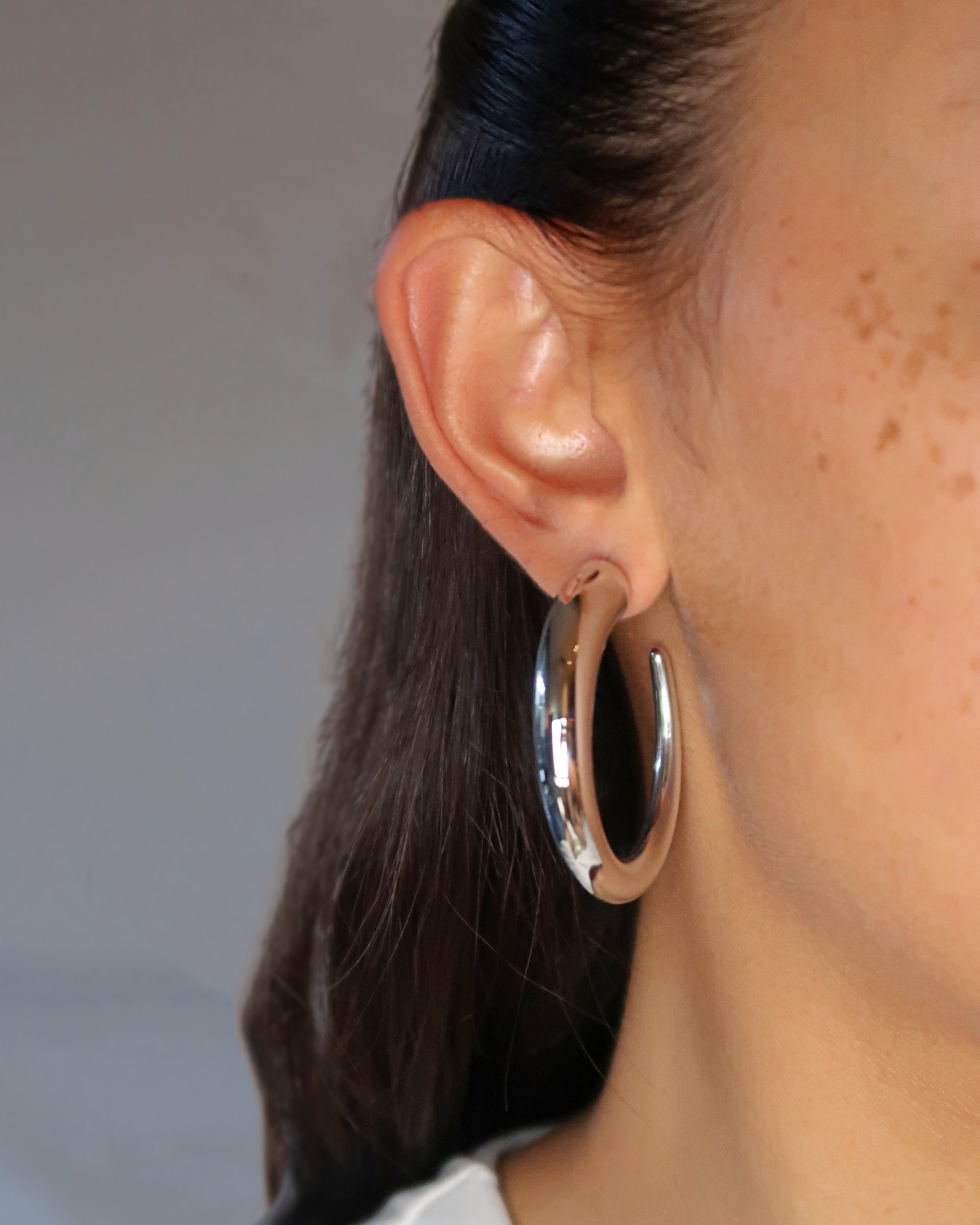 Humbleworks Gardner Statement Hoop Earrings - Silver