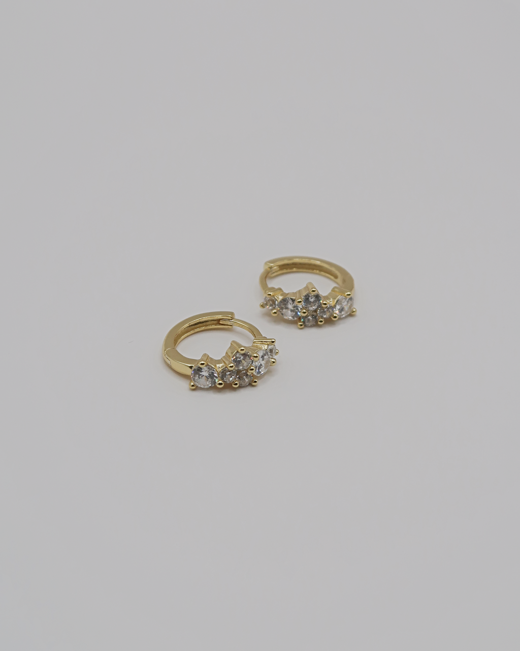 Humbleworks Gina Large Square Zircon Earrings - Gold