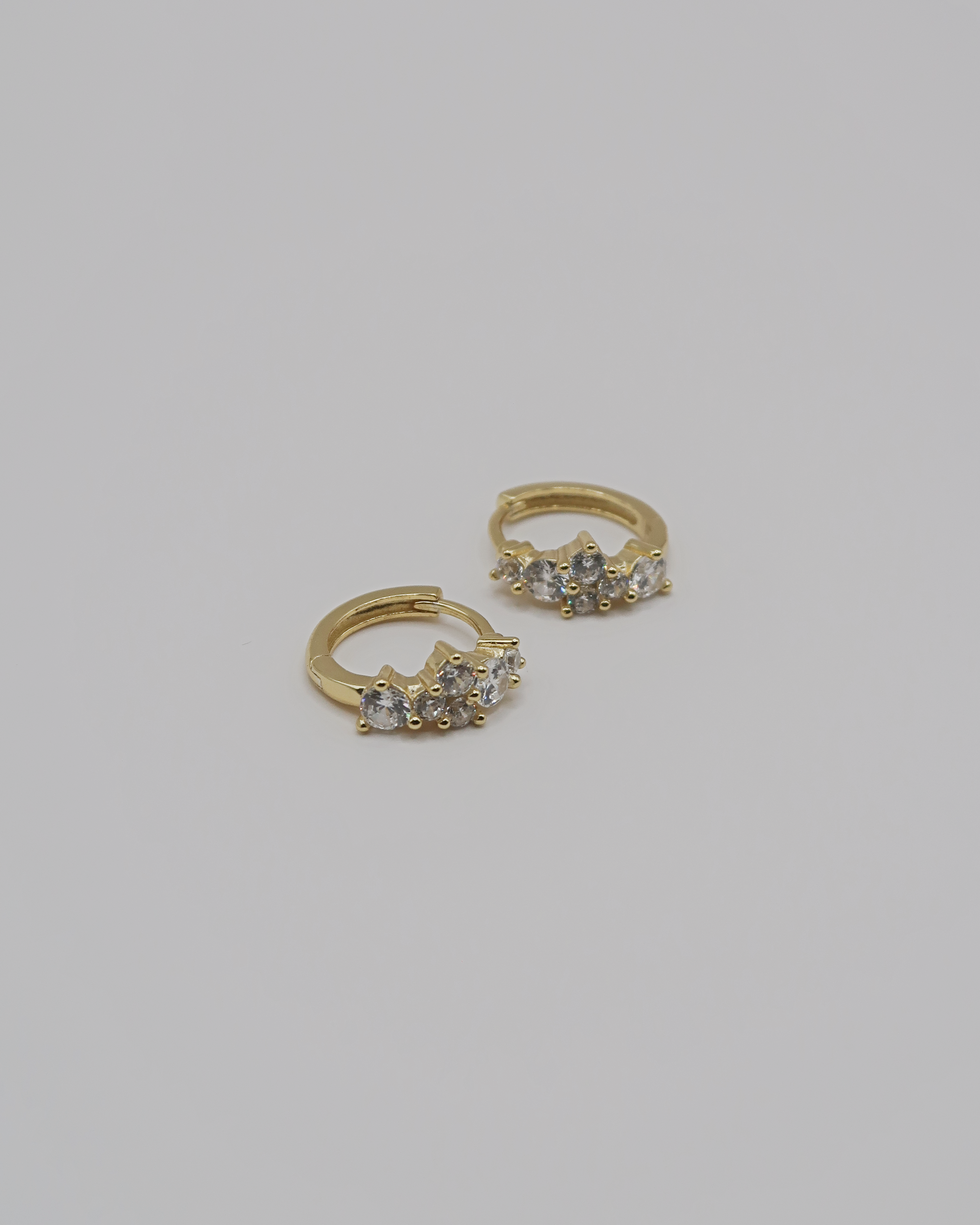 Humbleworks Gina Large Square Zircon Earrings - Gold
