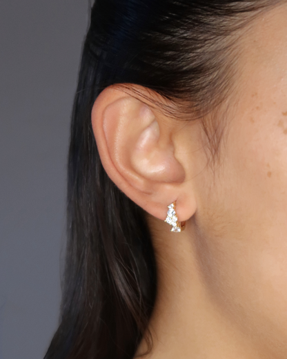 Humbleworks Gina Large Square Zircon Earrings - Gold