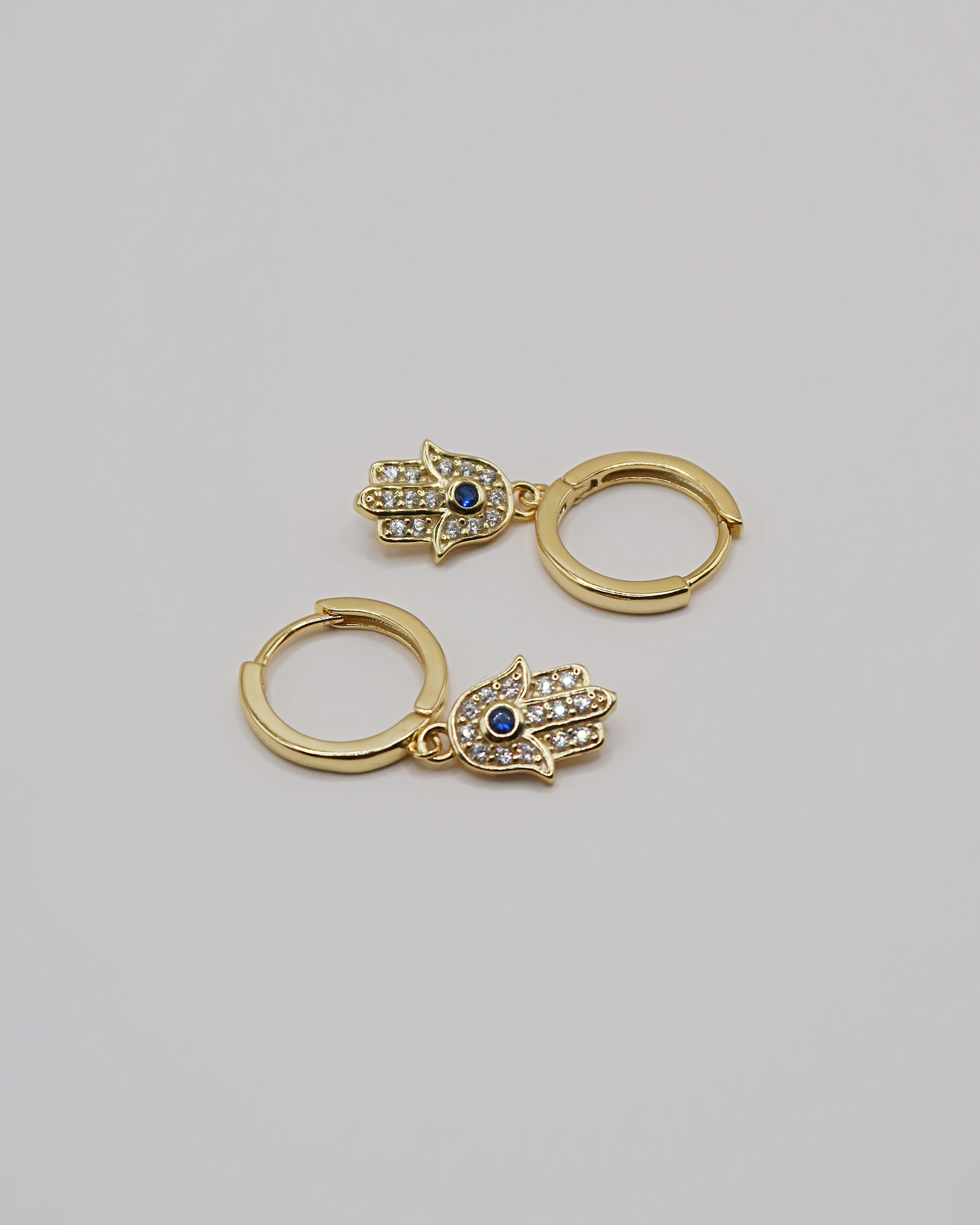 Humbleworks Hathaway Zircon Palm Earrings - Gold