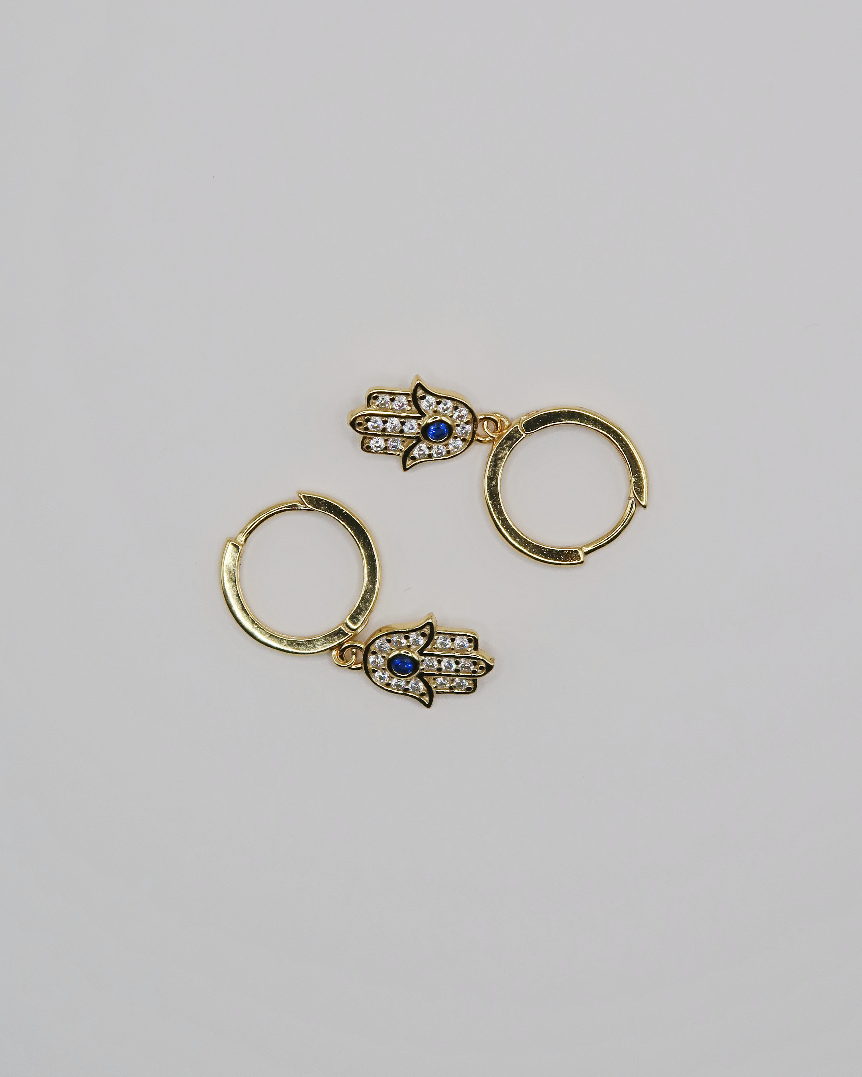 Humbleworks Hathaway Zircon Palm Earrings - Gold