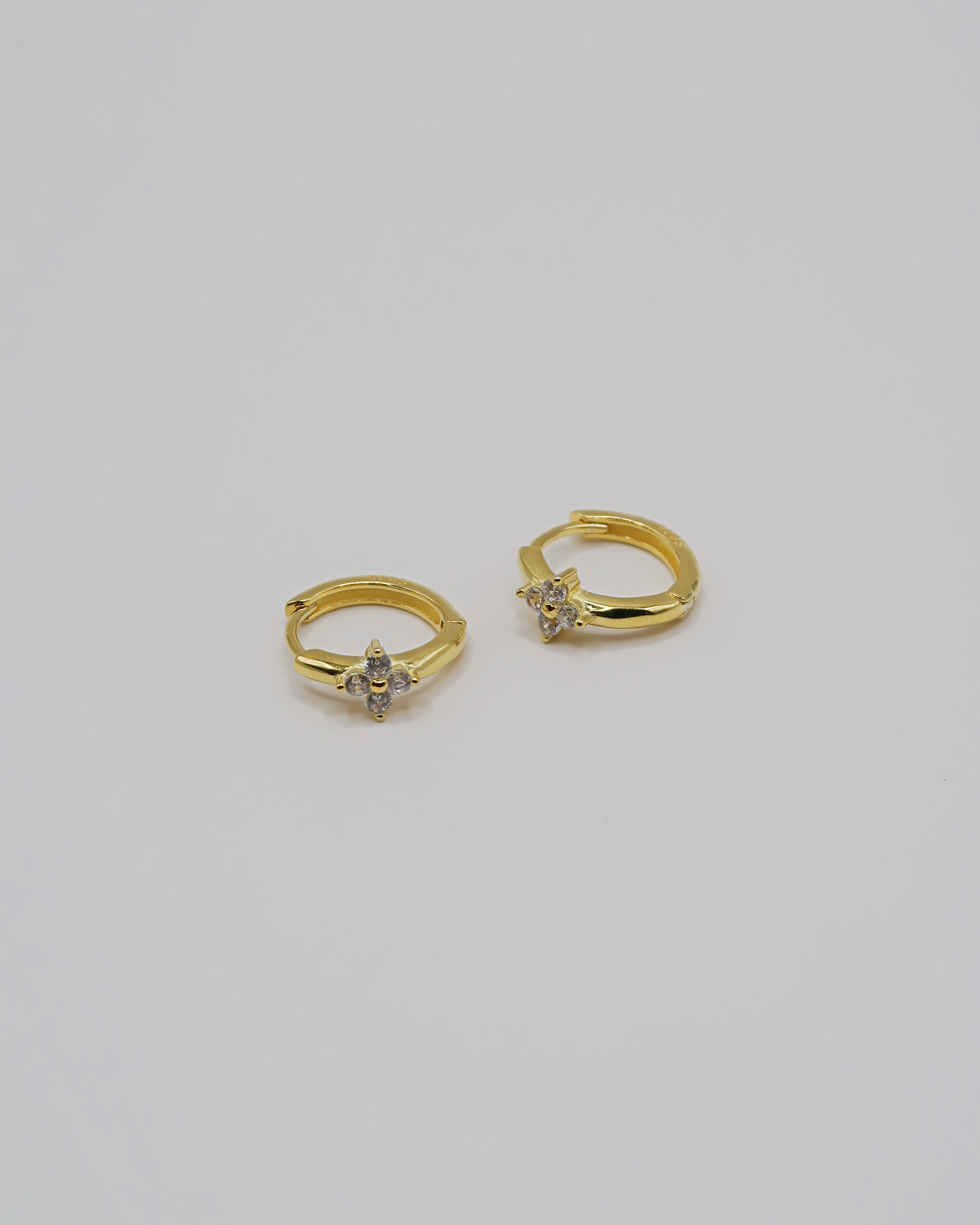 Humbleworks Horn 4 x Zircon Earrings - Gold