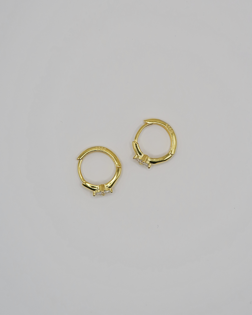 Humbleworks Horn 4 x Zircon Earrings - Gold
