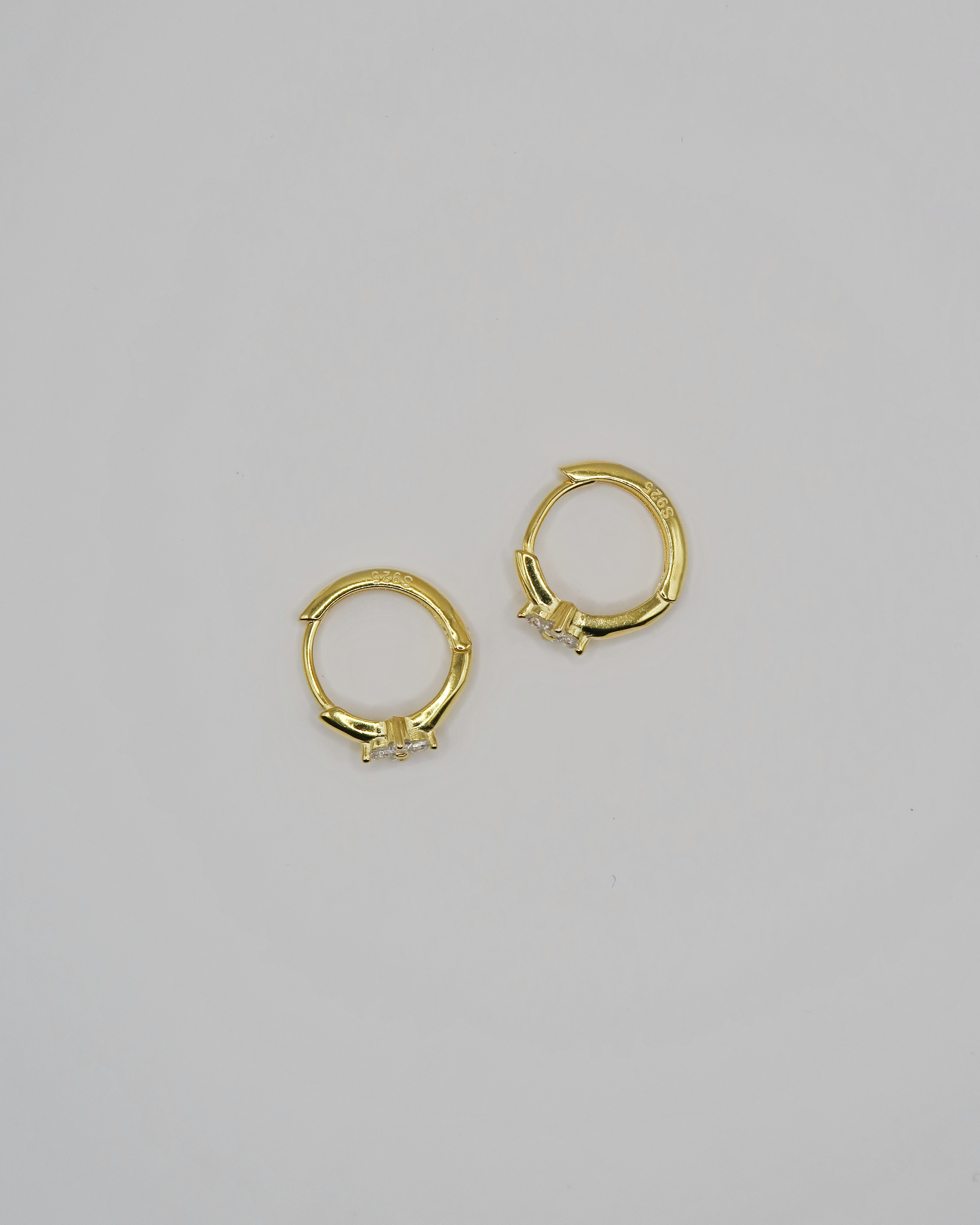 Humbleworks Horn 4 x Zircon Earrings - Gold