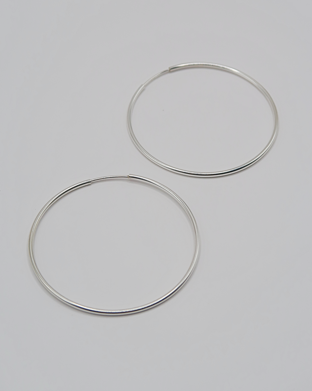 Humbleworks Hunter Fine Hoop 38mm Earrings - Silver