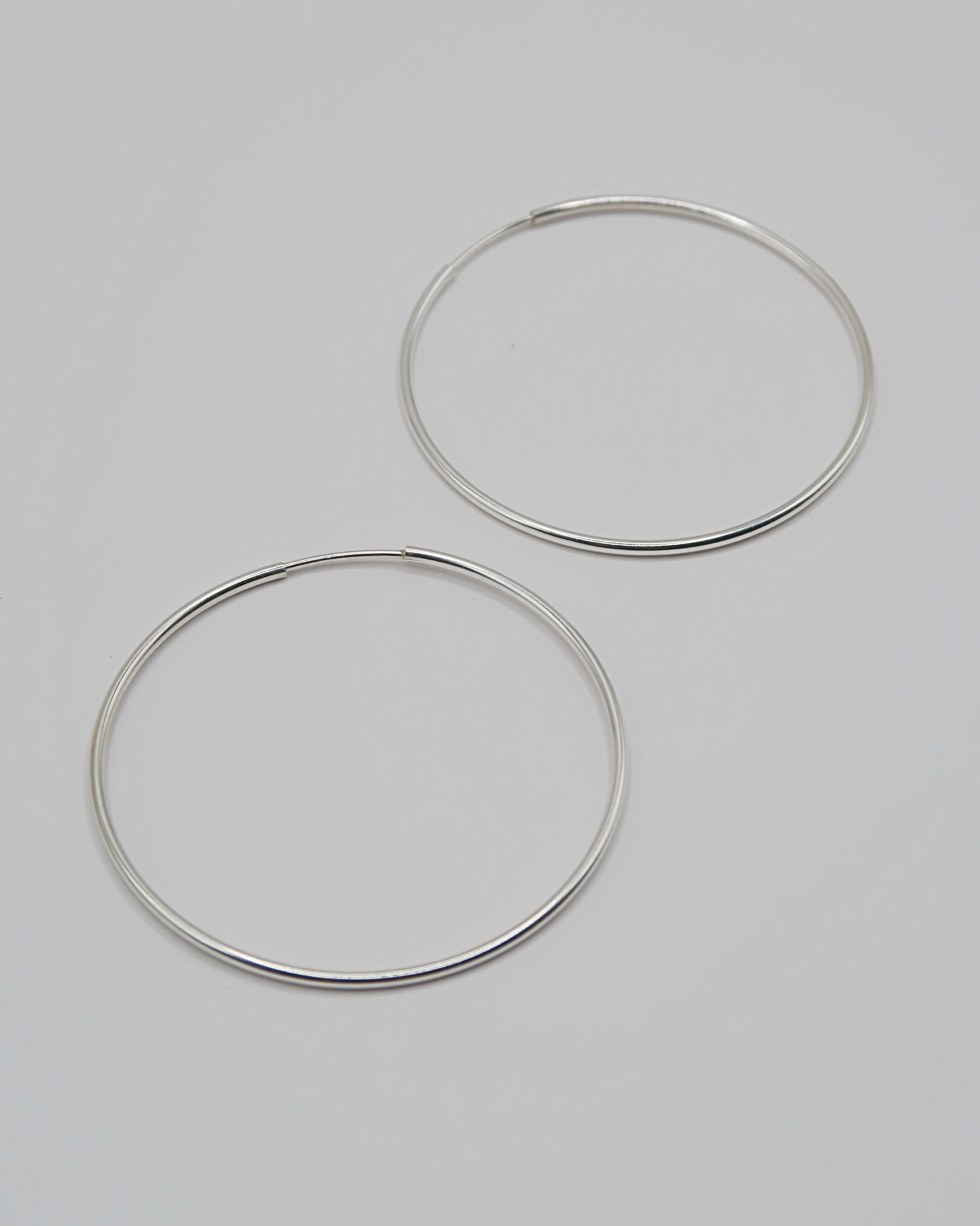 Humbleworks Hunter Fine Hoop 38mm Earrings - Silver